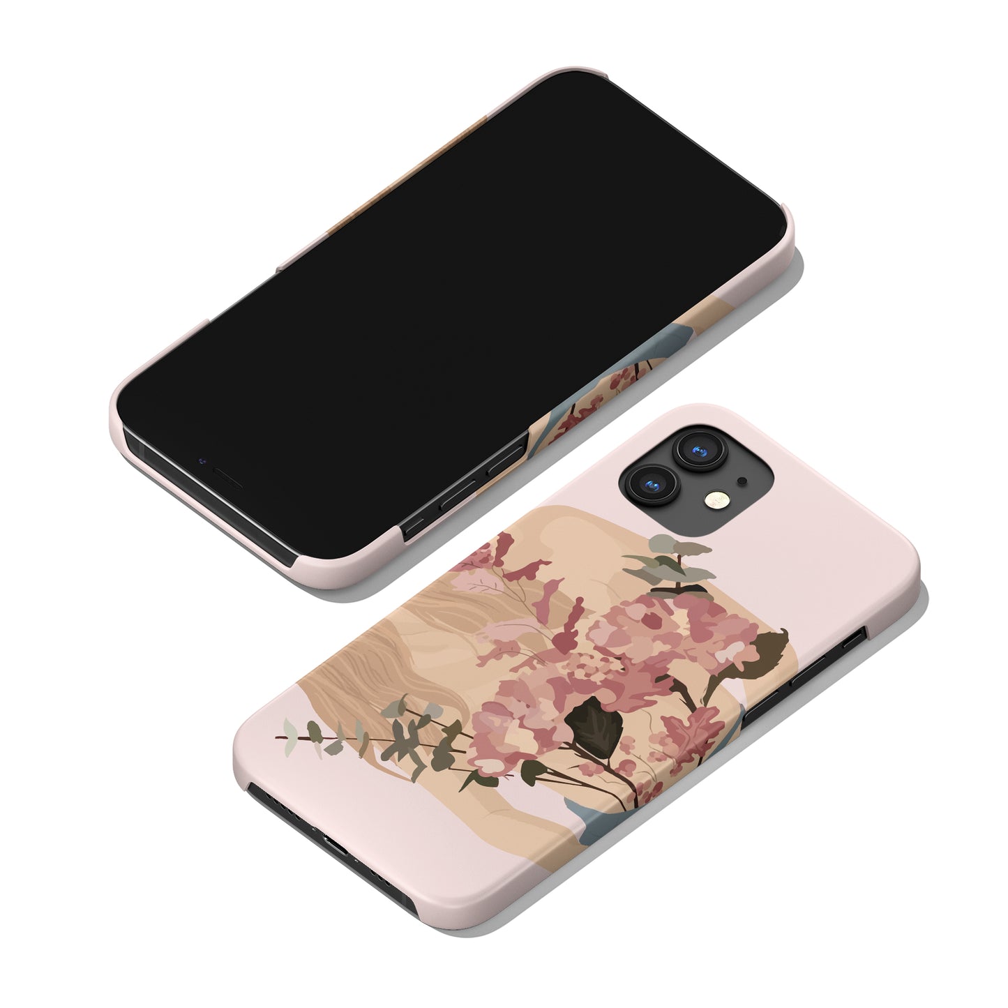 Woman Pink Floral iPhone Case - HypeSheriff