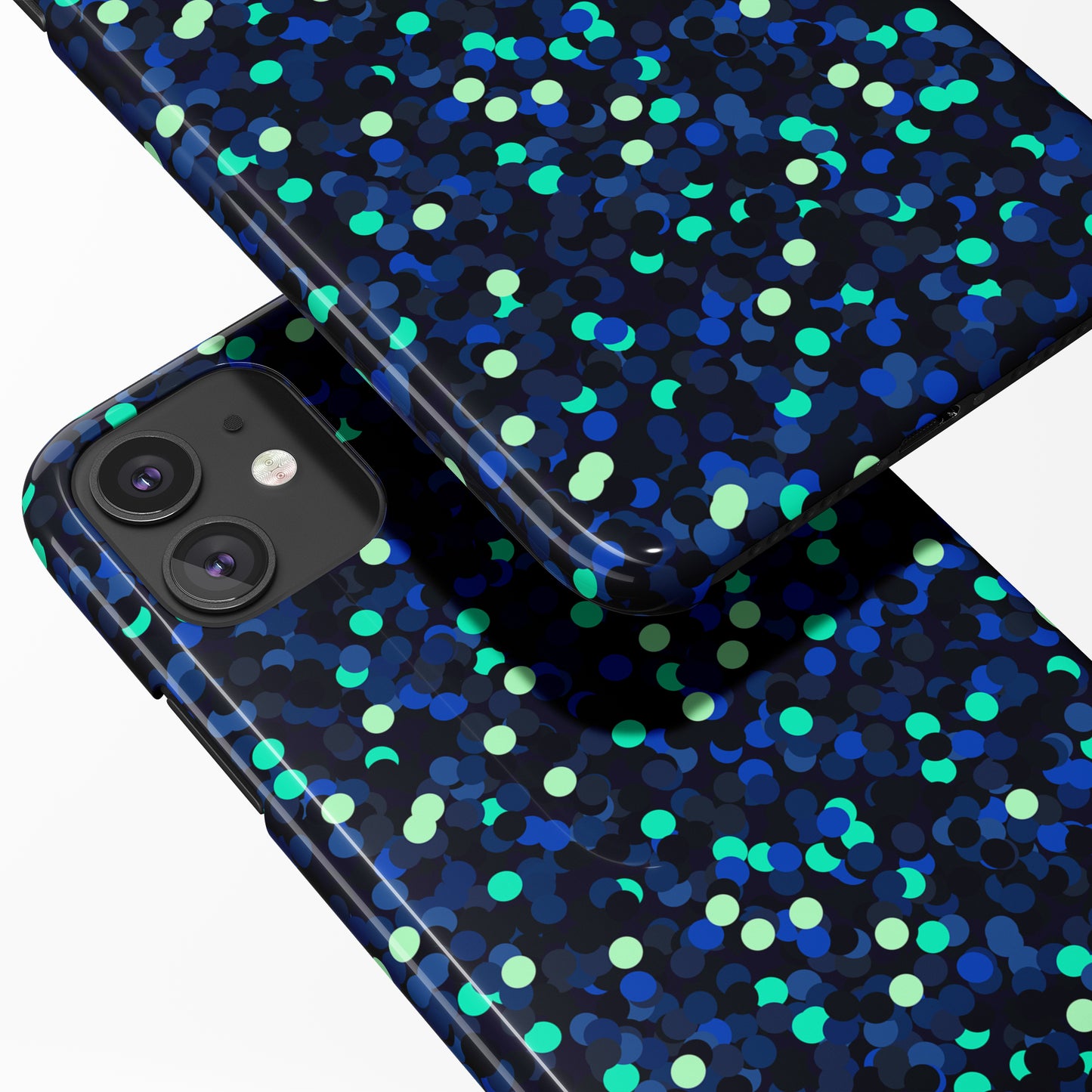 Blue Dots Abstract iPhone Case - HypeSheriff