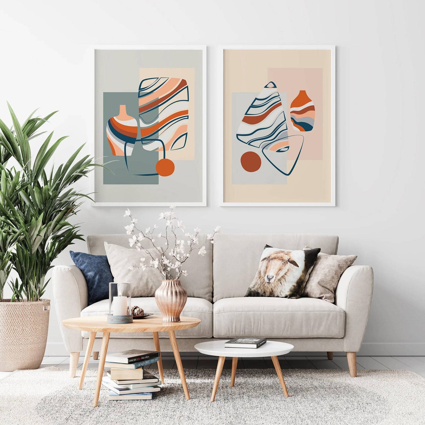 Set of 2 Bohemian Cubism Posters - HypeSheriff