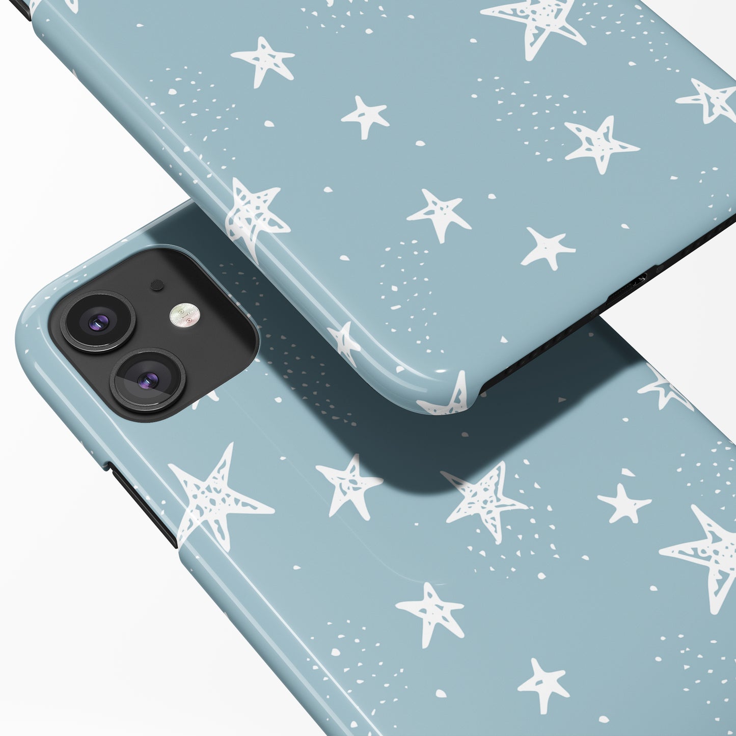 Pastel Blue Stars iPhone Case - HypeSheriff
