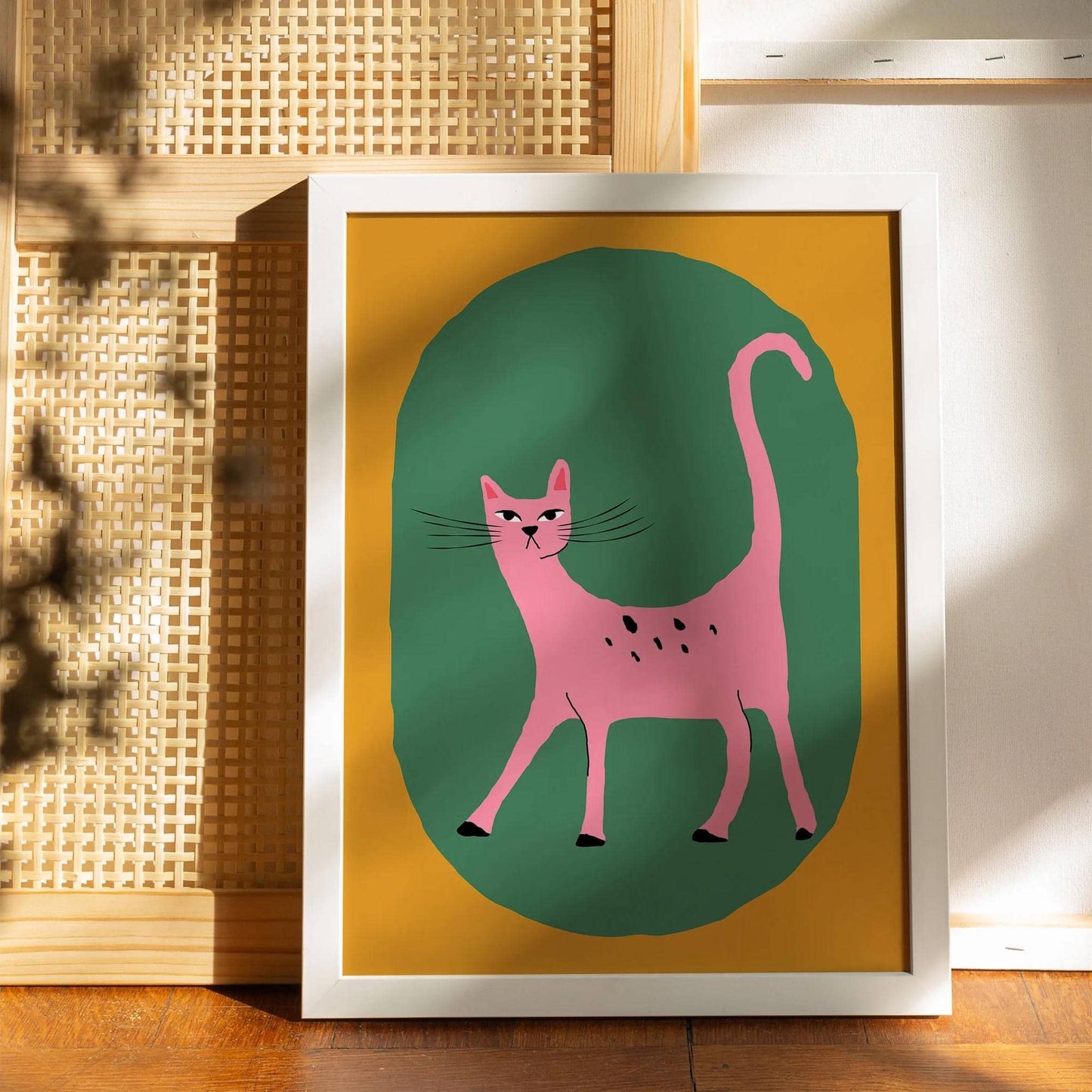 Pink Cat Poster - HypeSheriff
