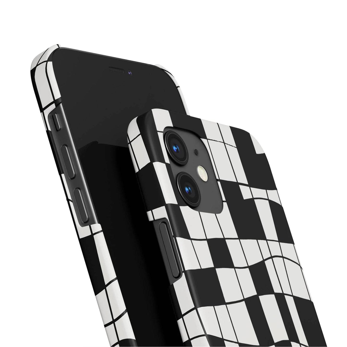 Black and White Checkerboard iPhone Case - HypeSheriff