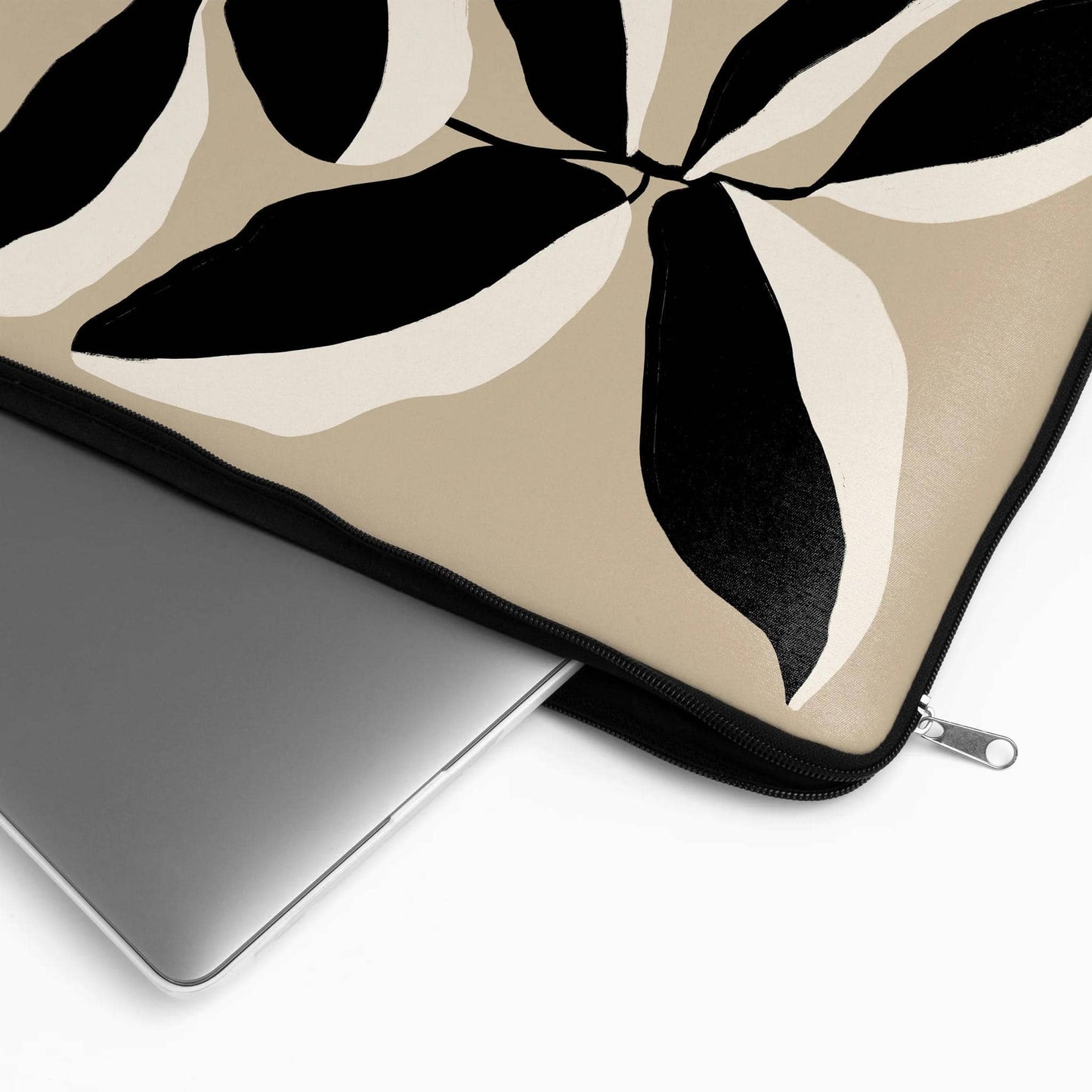 Black&White Floral Art - Laptop Sleeve - HypeSheriff