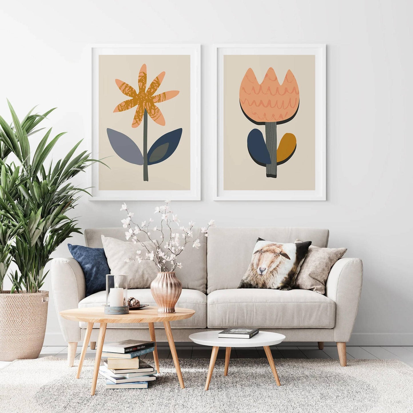 Set of 2 Danish Floral Posters - HypeSheriff