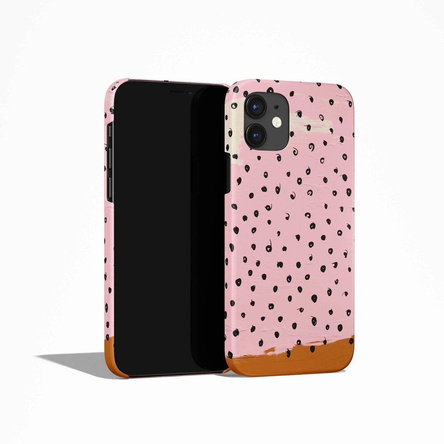 Pink Polka Dots Pattern iPhone Case - HypeSheriff