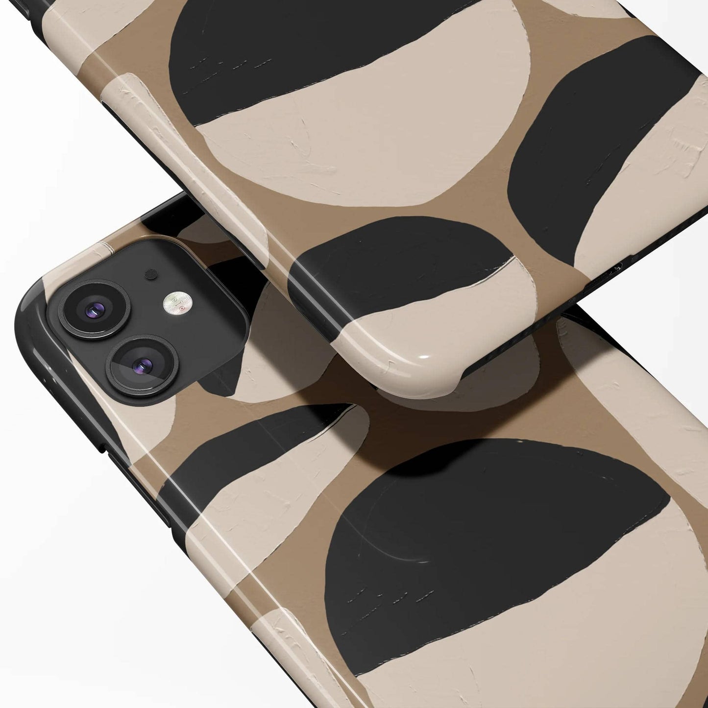 Beige&Black Modern Pattern iPhone Case - HypeSheriff