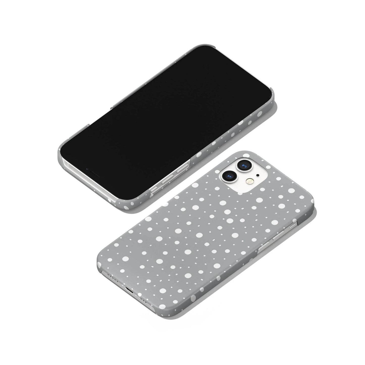 Grey iPhone Case with White Dots - HypeSheriff