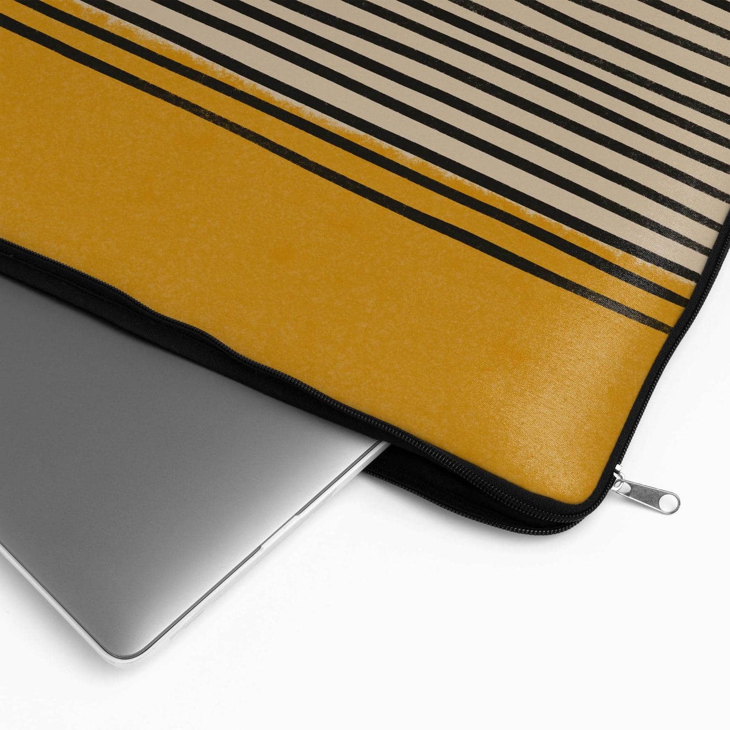 Yellow and Black Lines MacBook Sleeve - HypeSheriff
