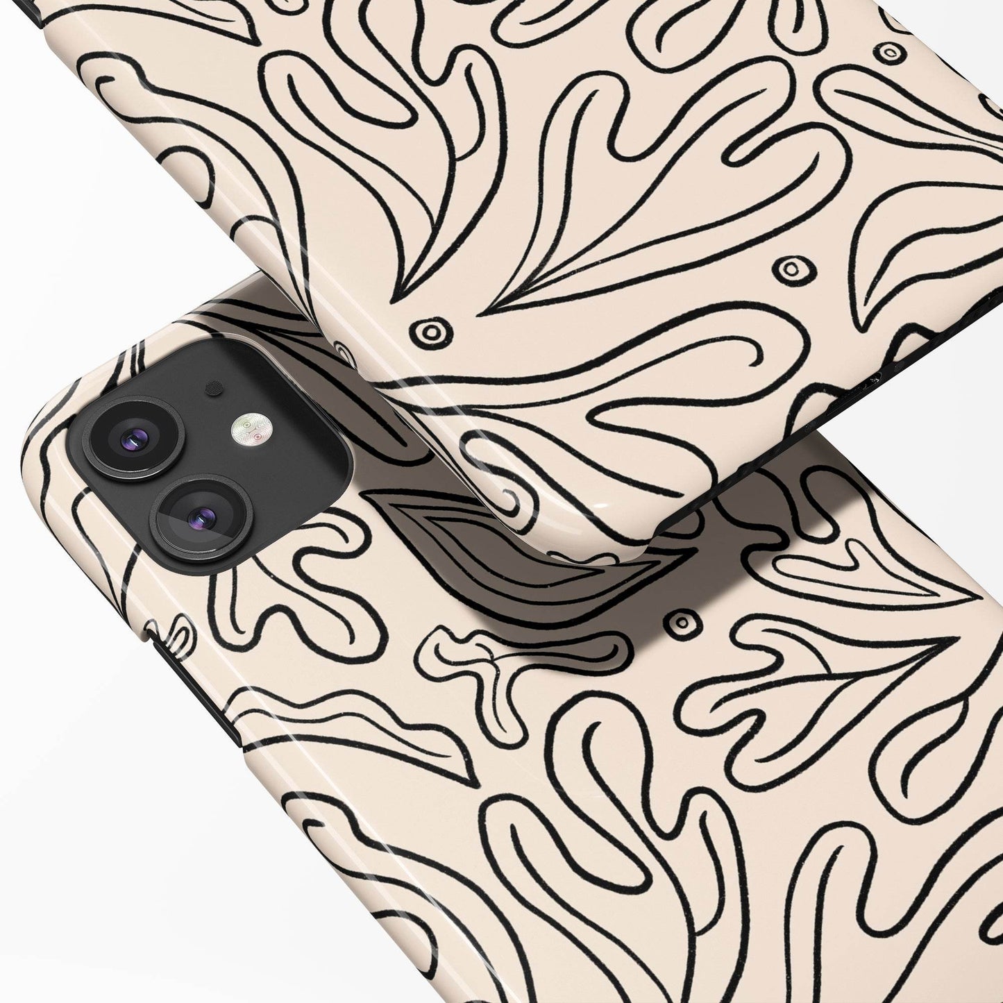 Handdrawn Pattern iPhone Case - HypeSheriff