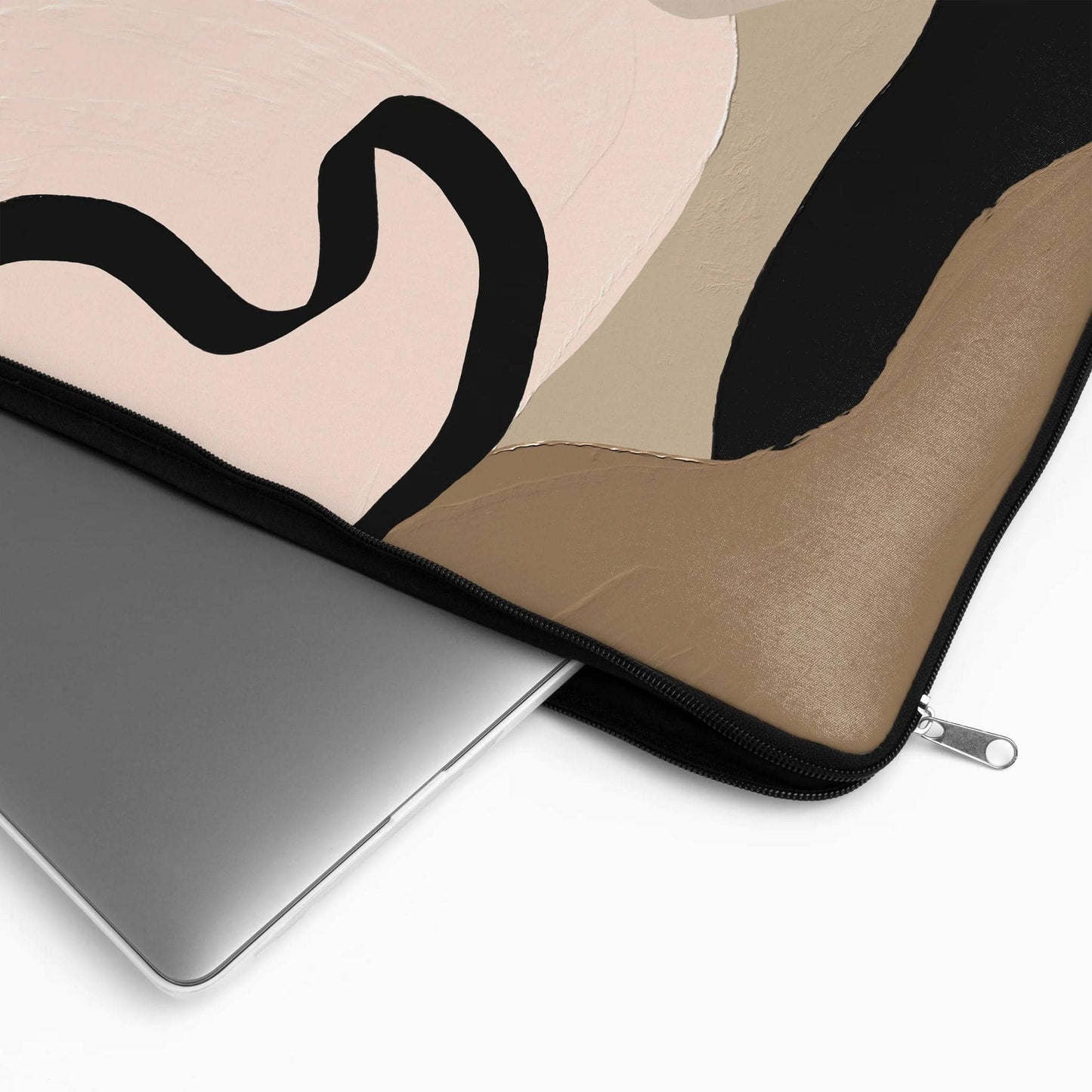 Painted Beige Abstract Art - Laptop Sleeve - HypeSheriff