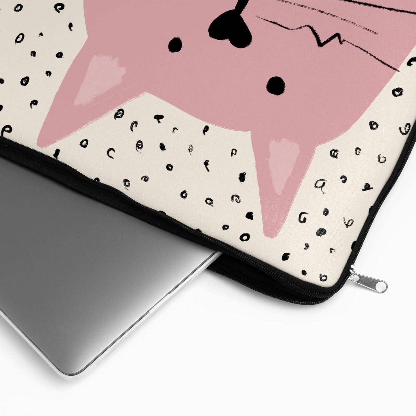 Funny Pink Cat - Laptop Sleeve - HypeSheriff