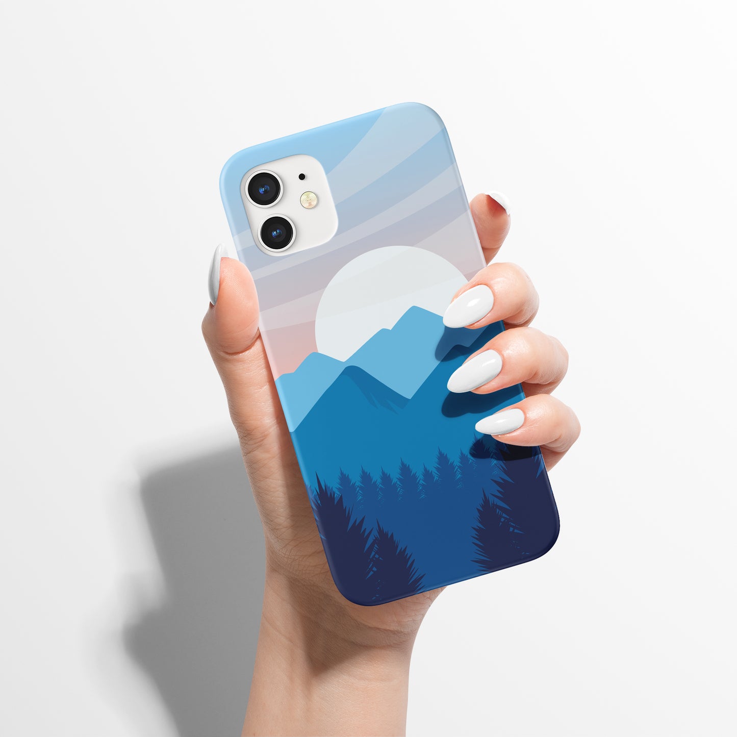 Love Mountains Blue iPhone Case - HypeSheriff