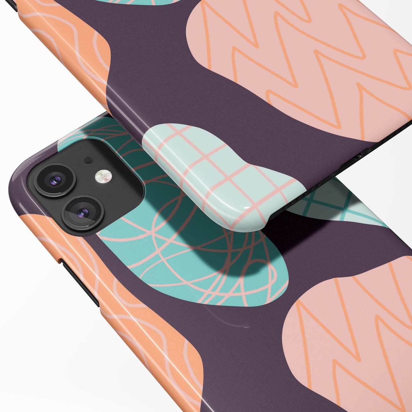 Purple Drawing iPhone Case - HypeSheriff