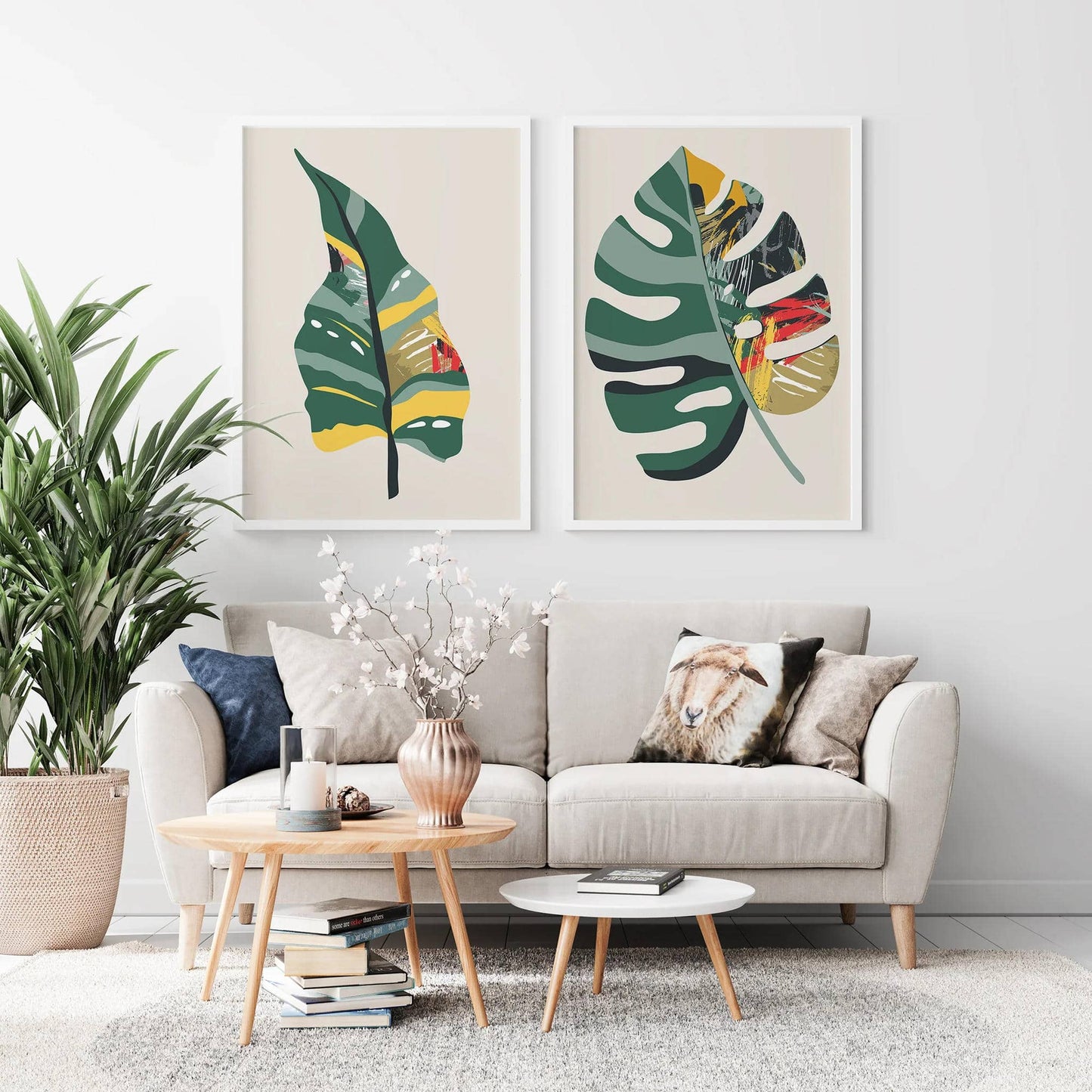 Set of 2 Monstera Botanical Posters - HypeSheriff