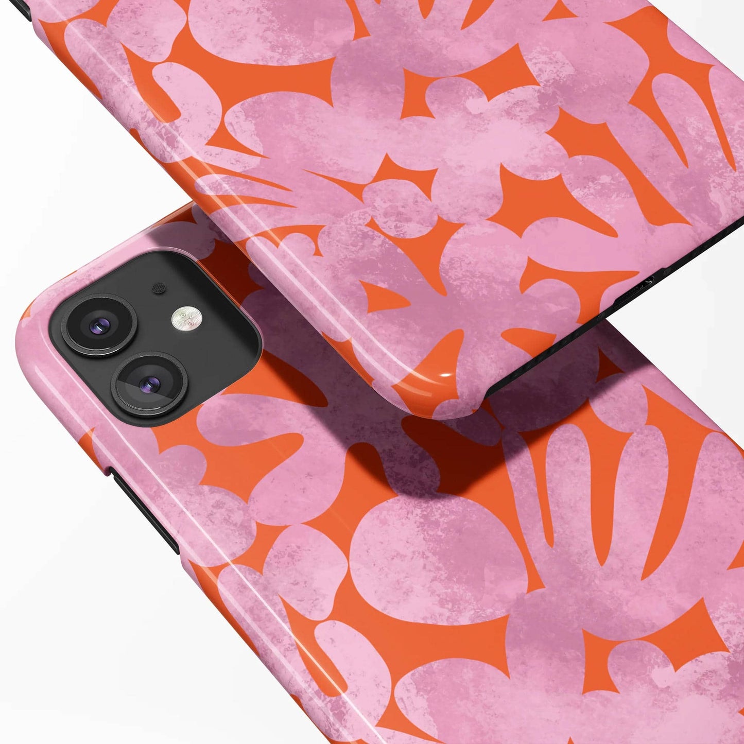 Pink Shapes Pattern iPhone Case - HypeSheriff