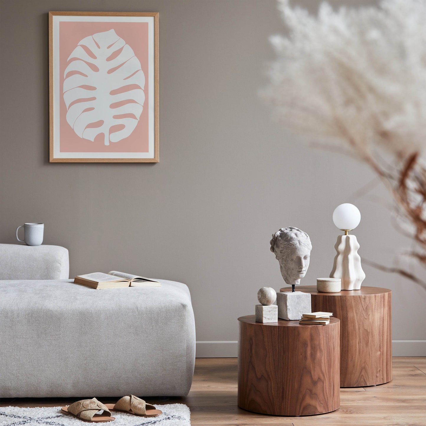 Pink Monstera Leaf Art Print - HypeSheriff