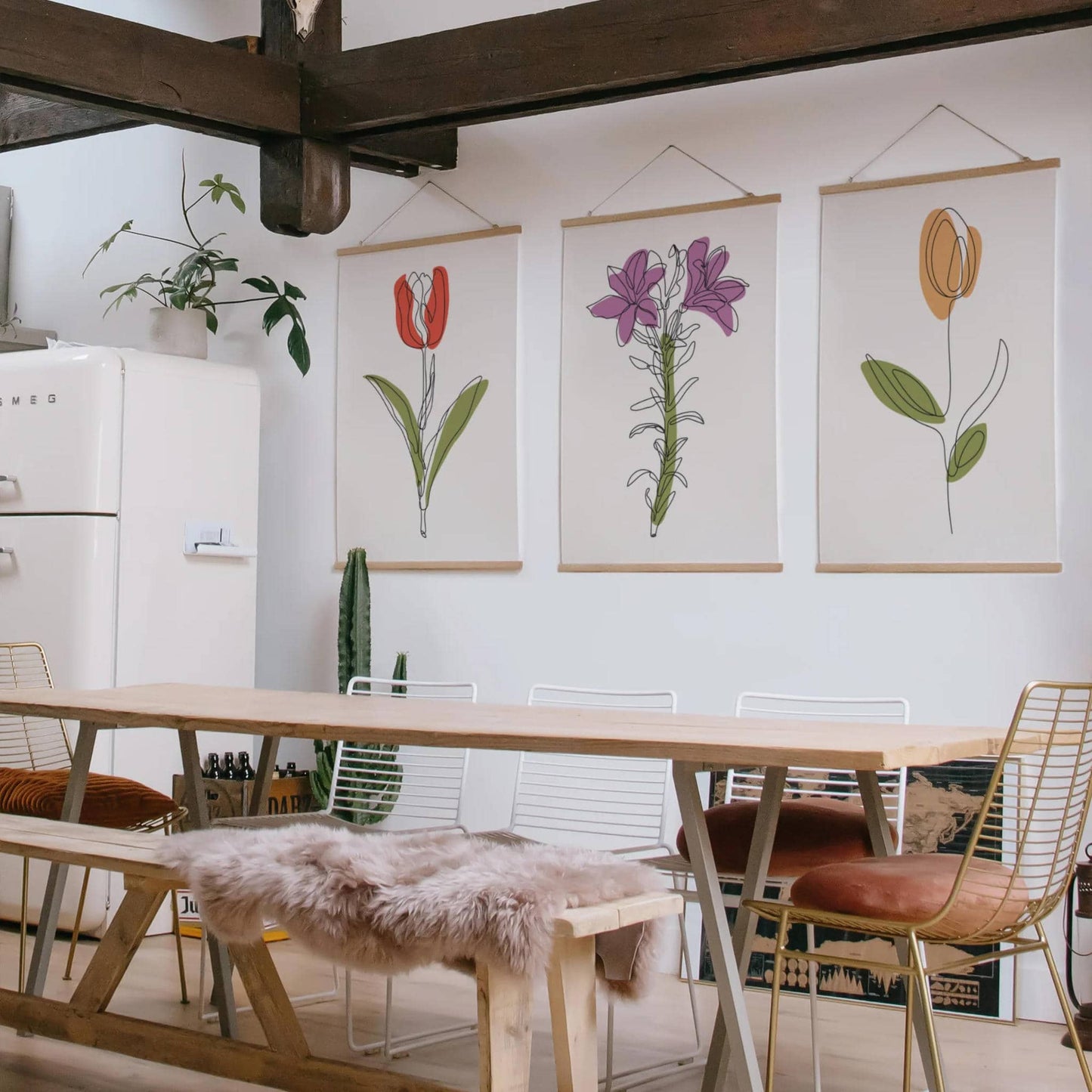 Set of 3 Scandi Floral Prints - HypeSheriff