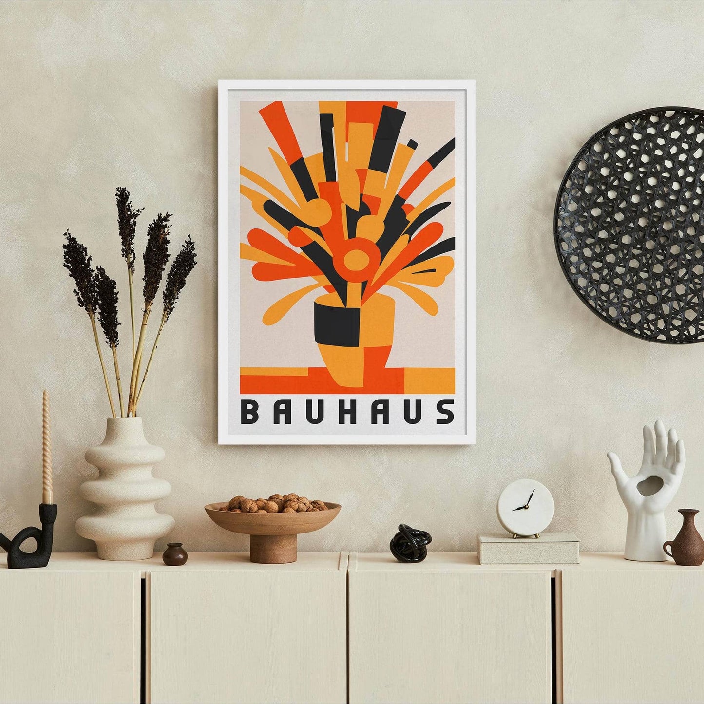 Bouquet of Flowers Bauhaus Print - HypeSheriff