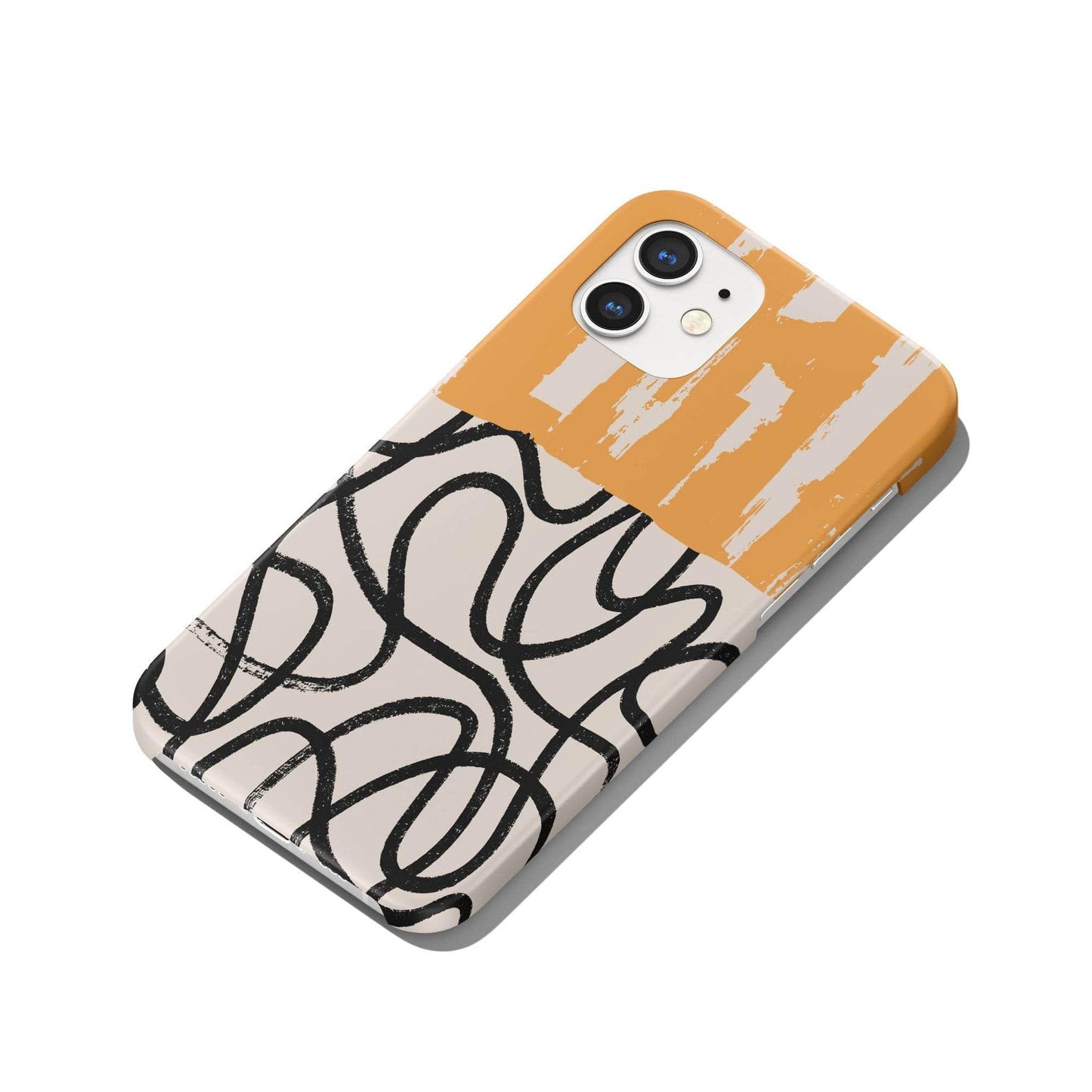 Yellow Mid Century Modern iPhone Case - HypeSheriff