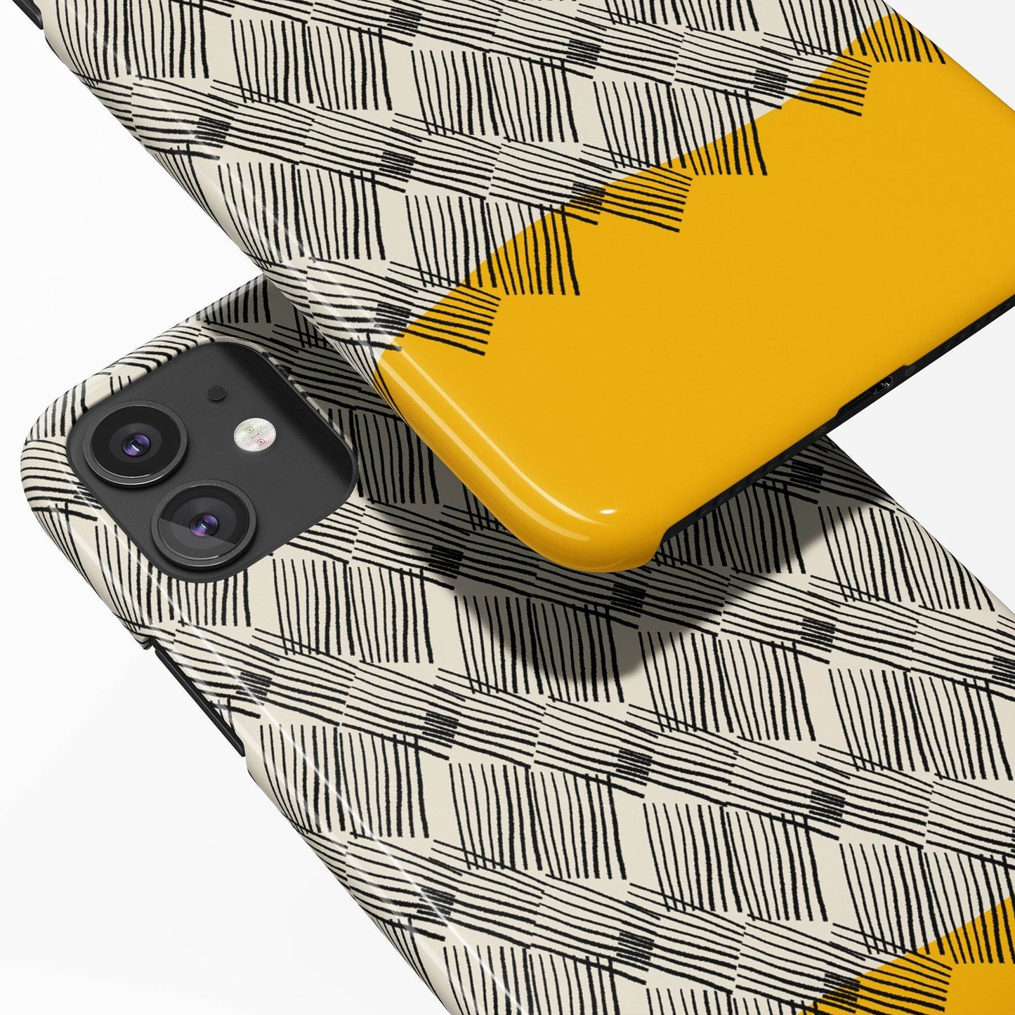 Yellow Mid Century iPhone Case - HypeSheriff
