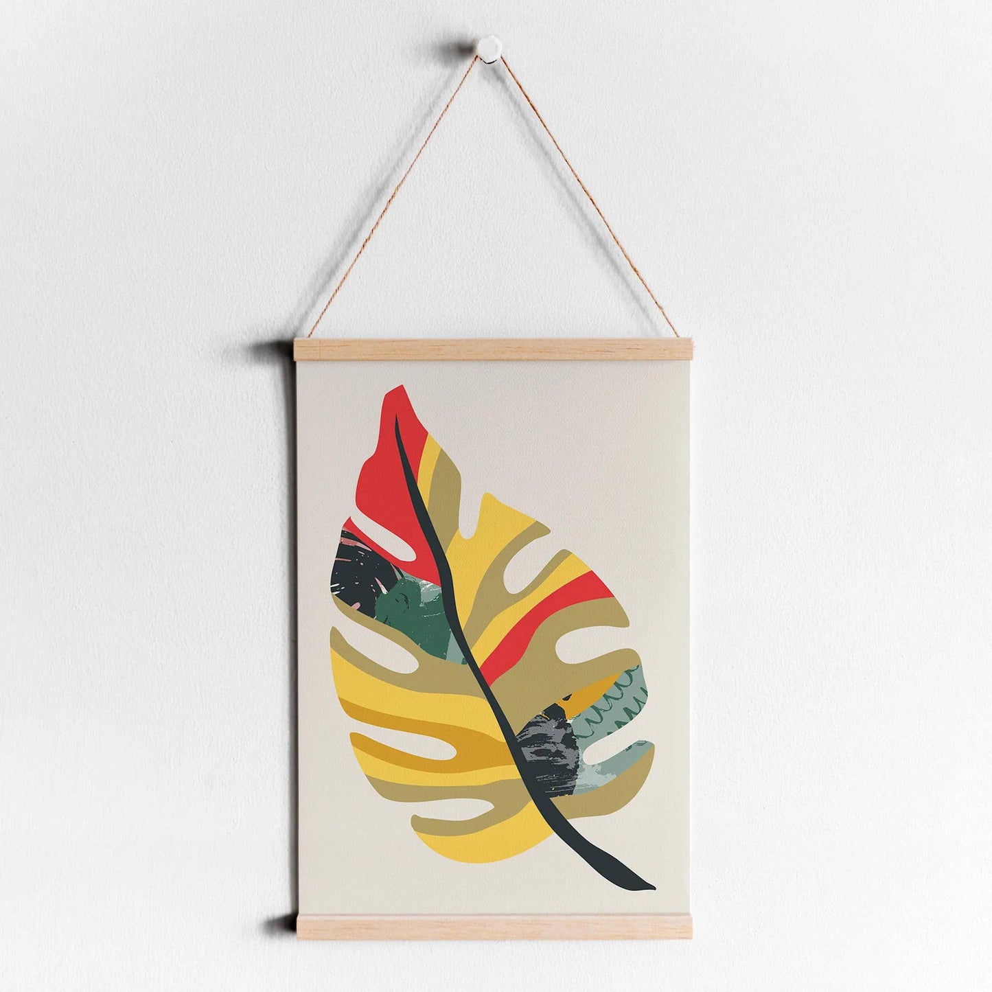 Artistic Monstera Leaf Print - HypeSheriff