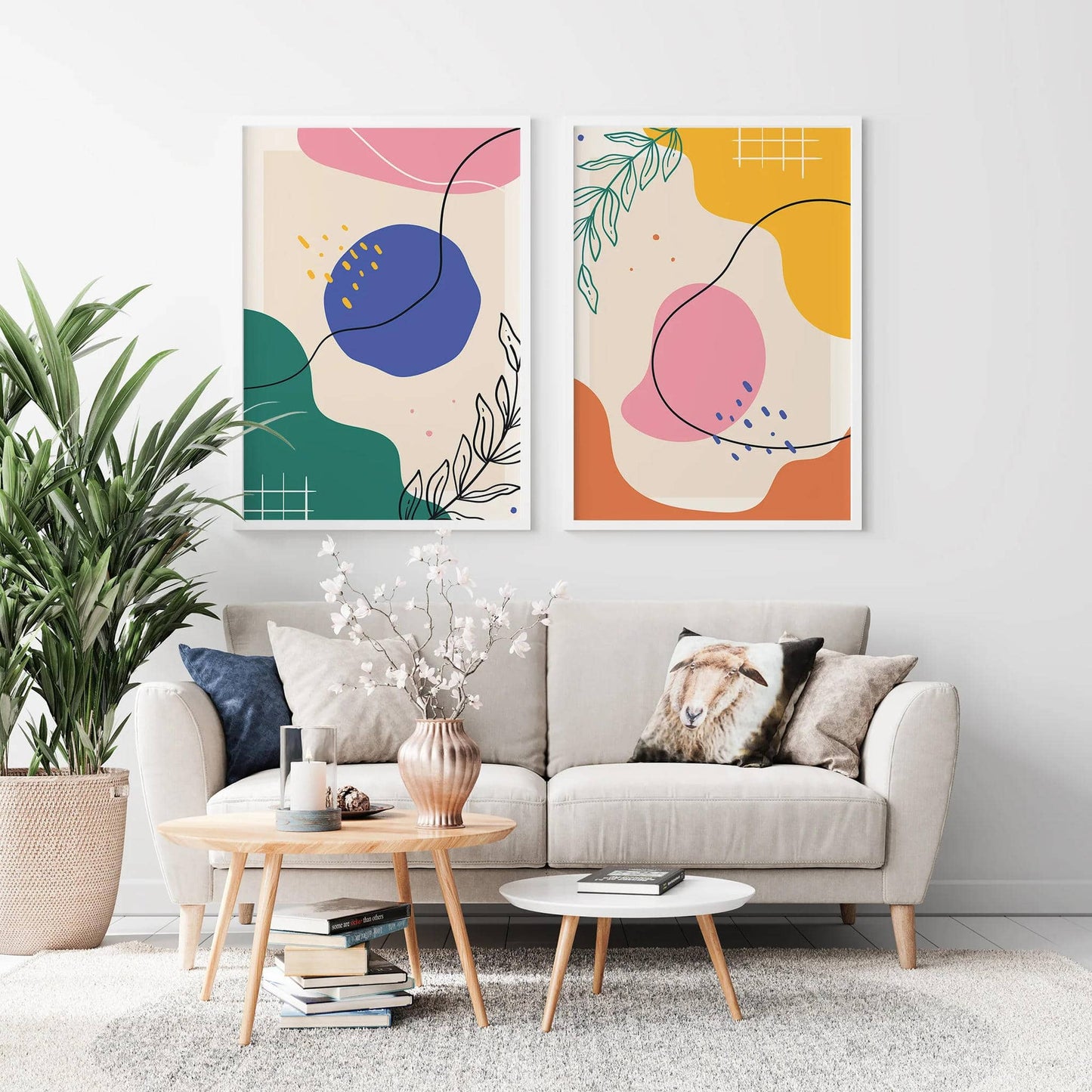 Set of 2 Colorful Abstract Prints - HypeSheriff