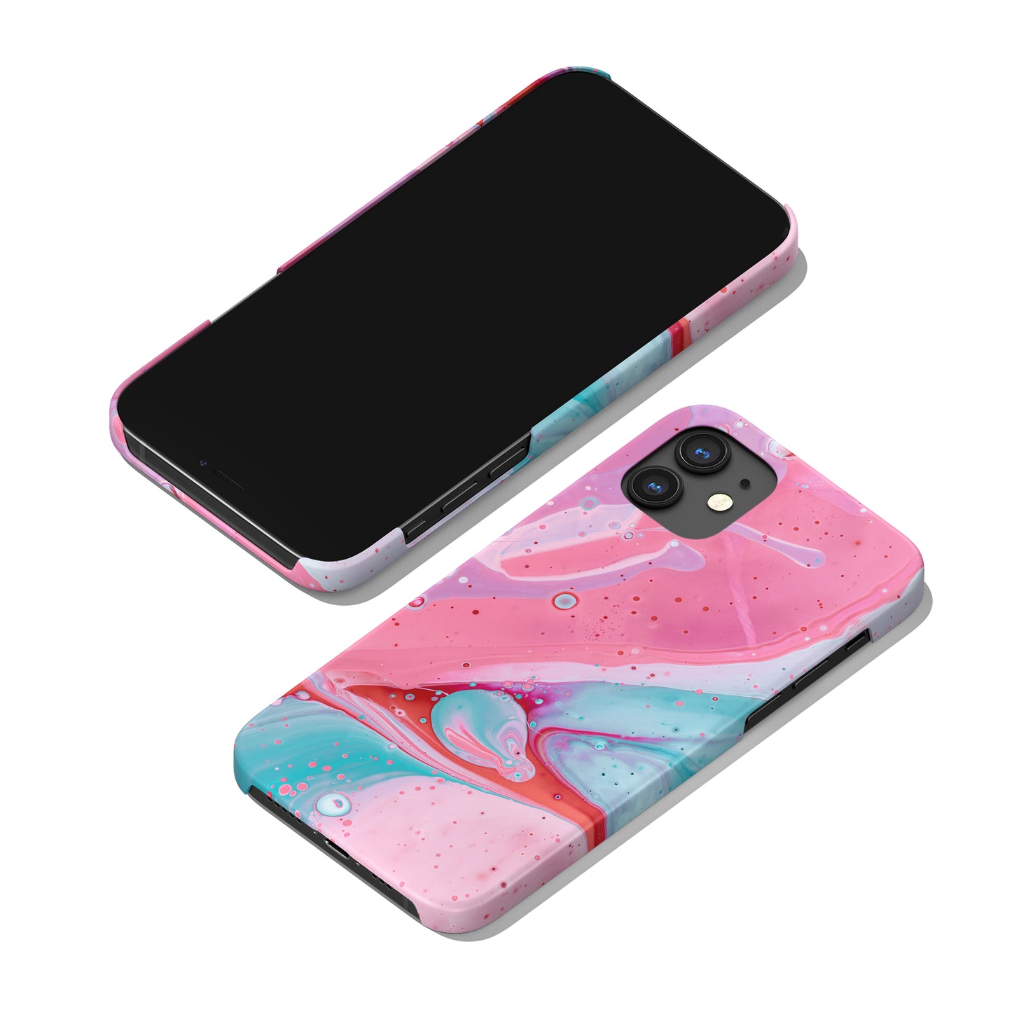 Pink&Blue Abstract iPhone Case - HypeSheriff