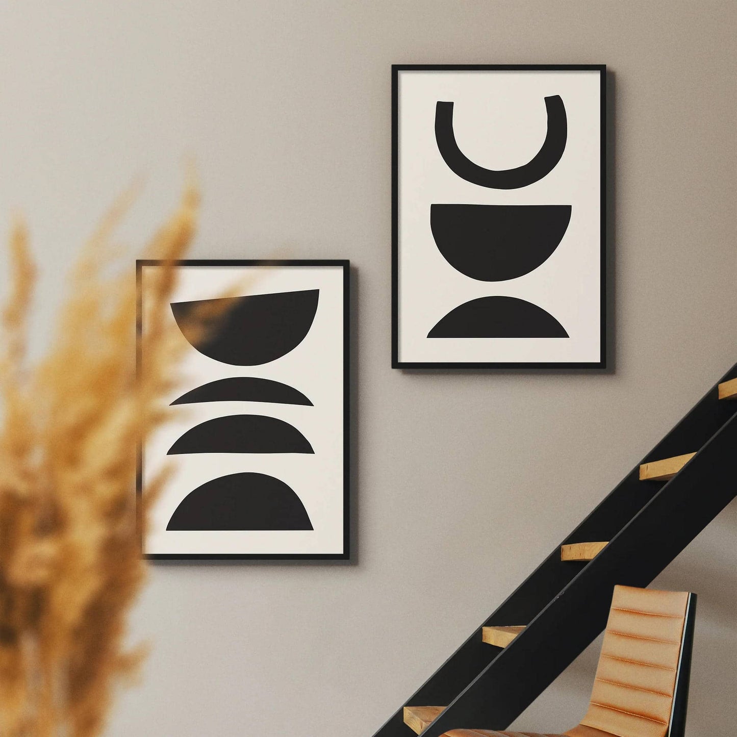 Set of 2 Rustic Abstract Prints - HypeSheriff