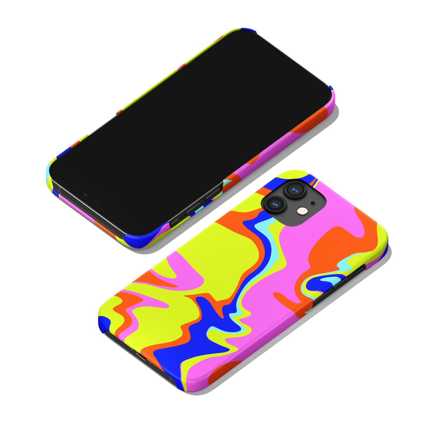 Neon Liquid Swirl iPhone Case - HypeSheriff