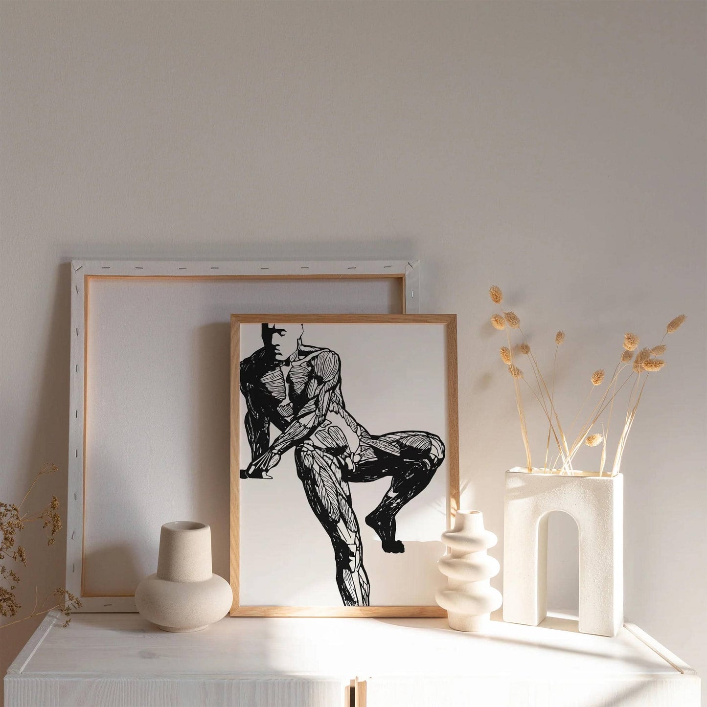 B&W Human Anatomy Poster - HypeSheriff