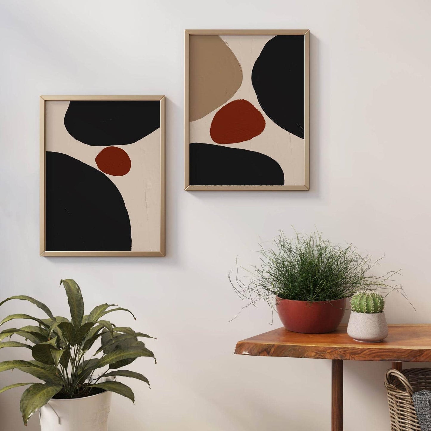 Set of 2 Black Blocks Abstract Posters - HypeSheriff