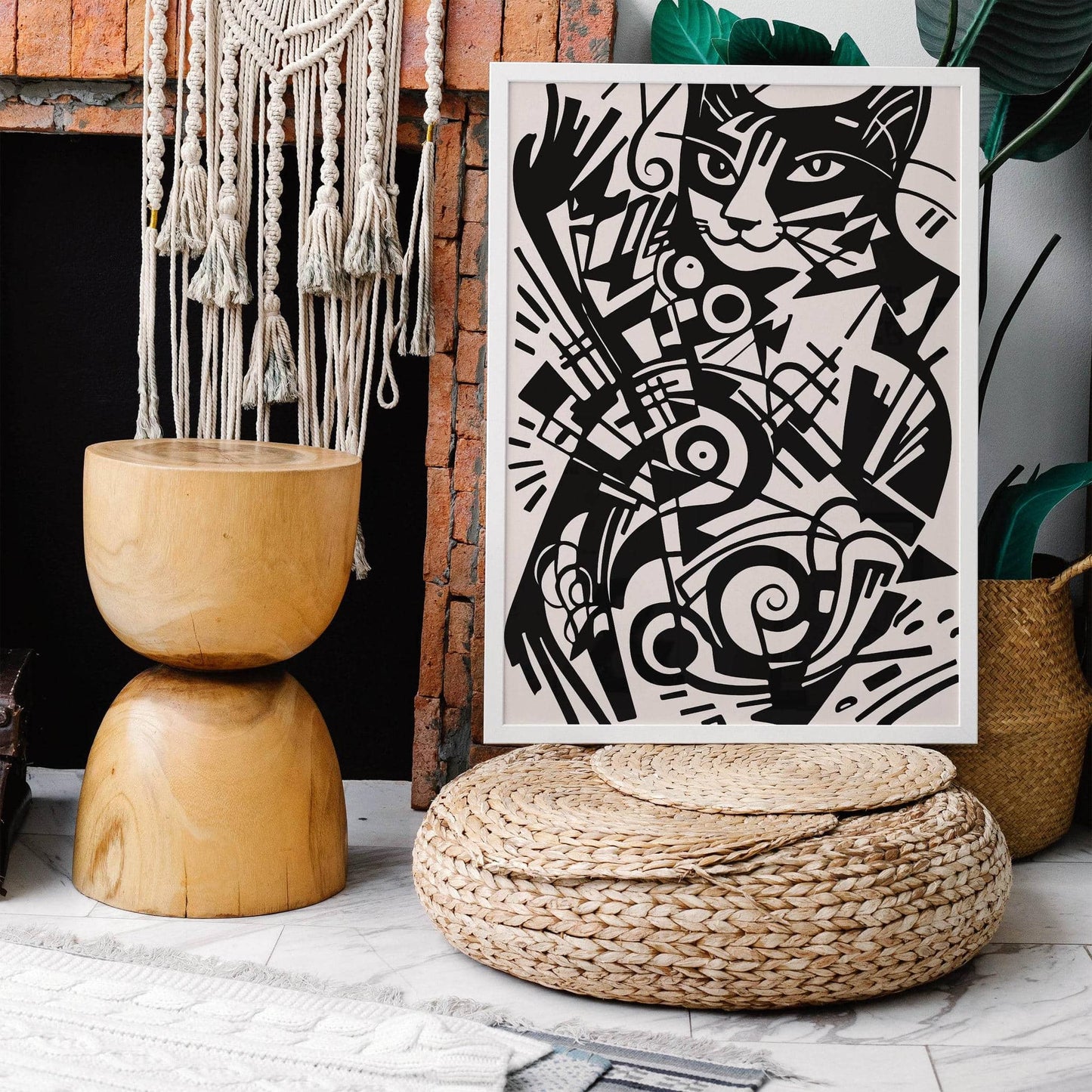 Abstract Cat Kandinsky Poster - HypeSheriff