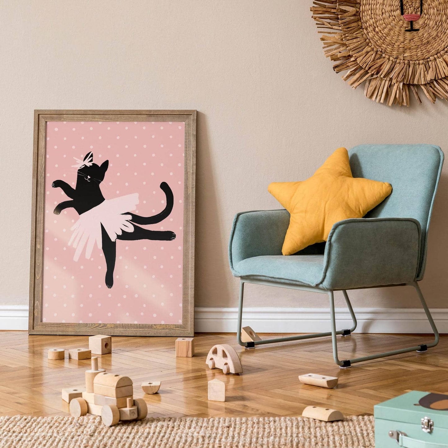 Cat Ballerina Tutu Art Print - HypeSheriff