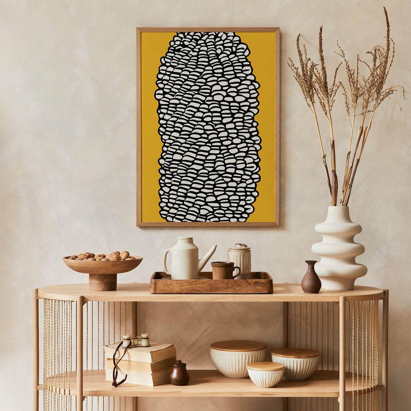 Yellow Abstract Modern Poster - HypeSheriff