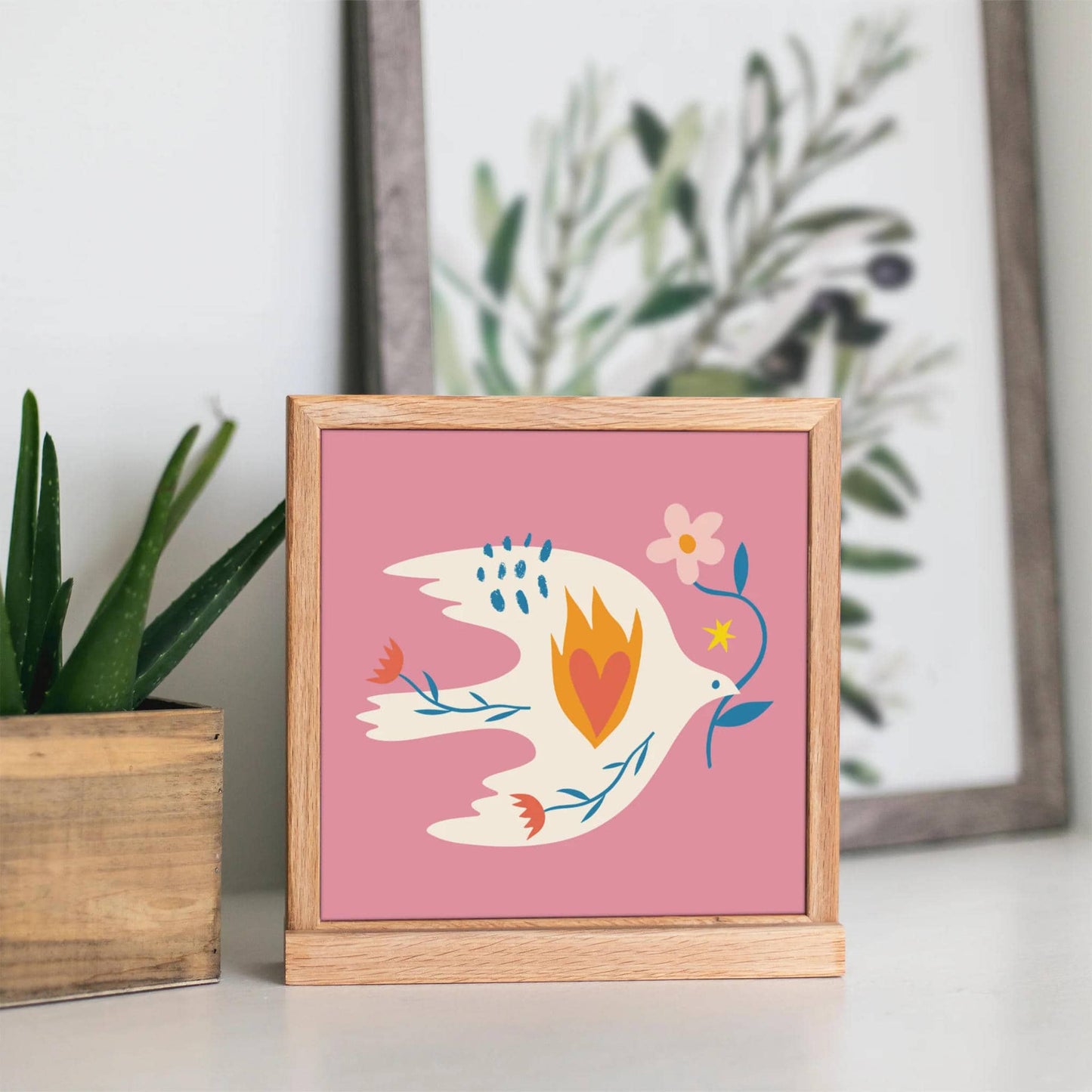 Pink Love&Peace Dove Print - HypeSheriff