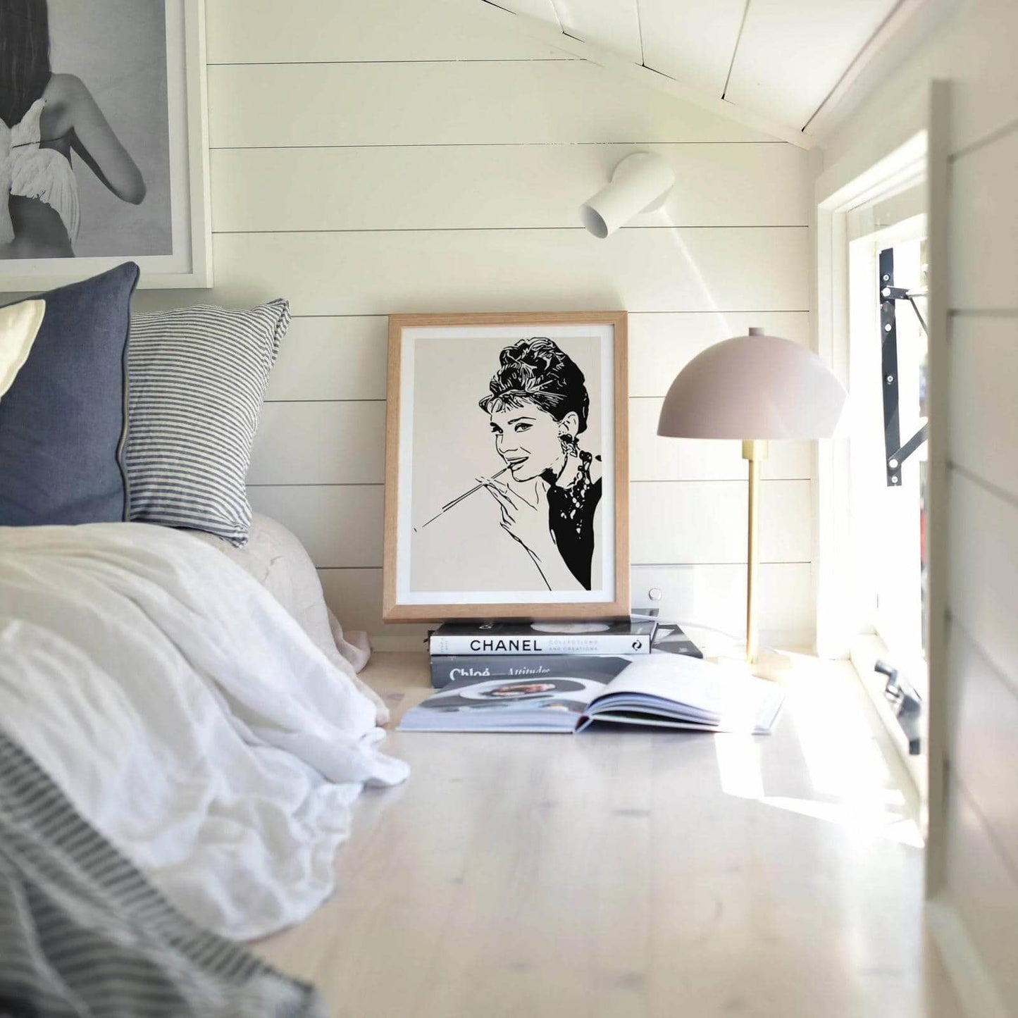 Audrey Hepburn Beige Poster - HypeSheriff