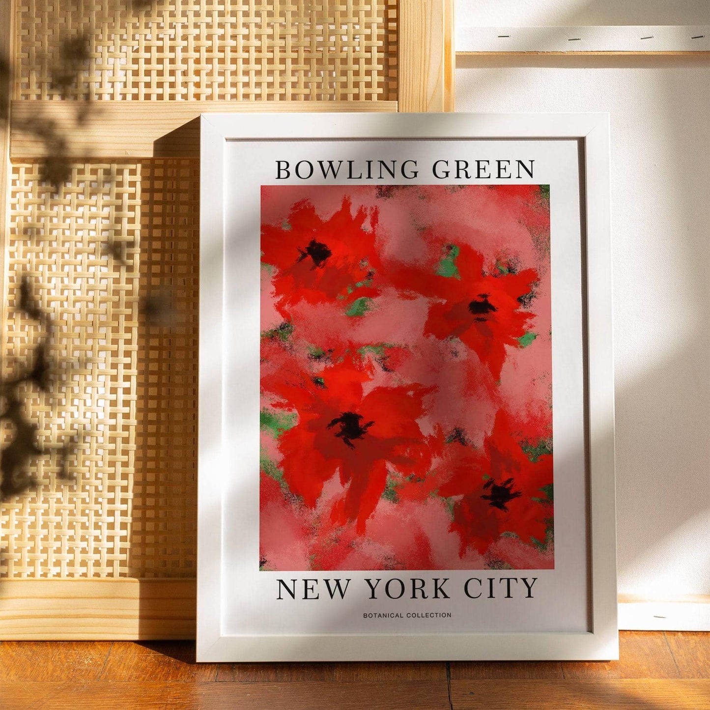 Red Flowers, New York City Poster - HypeSheriff