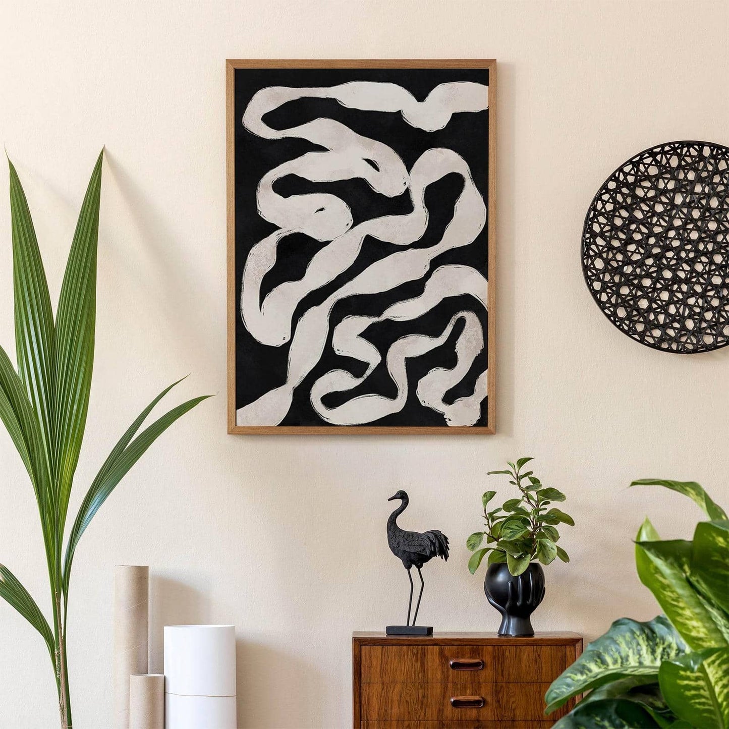 Black&White Abstract Shape Poster - HypeSheriff