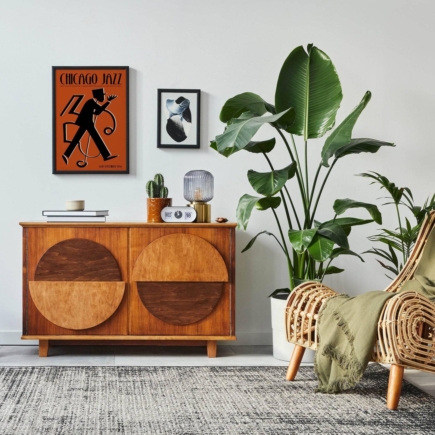 Chicago Jazz Orange Retro Poster - HypeSheriff