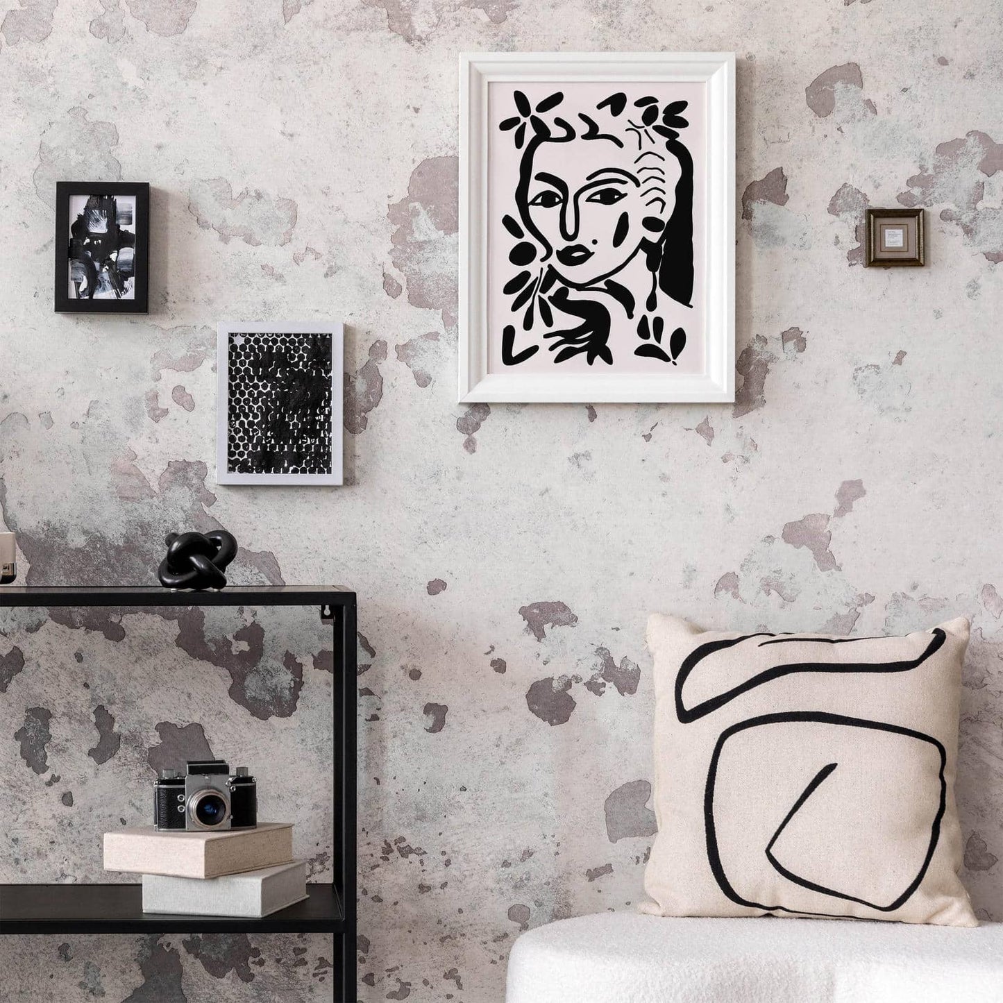 Black Ink Portrait of Woman Poster - HypeSheriff