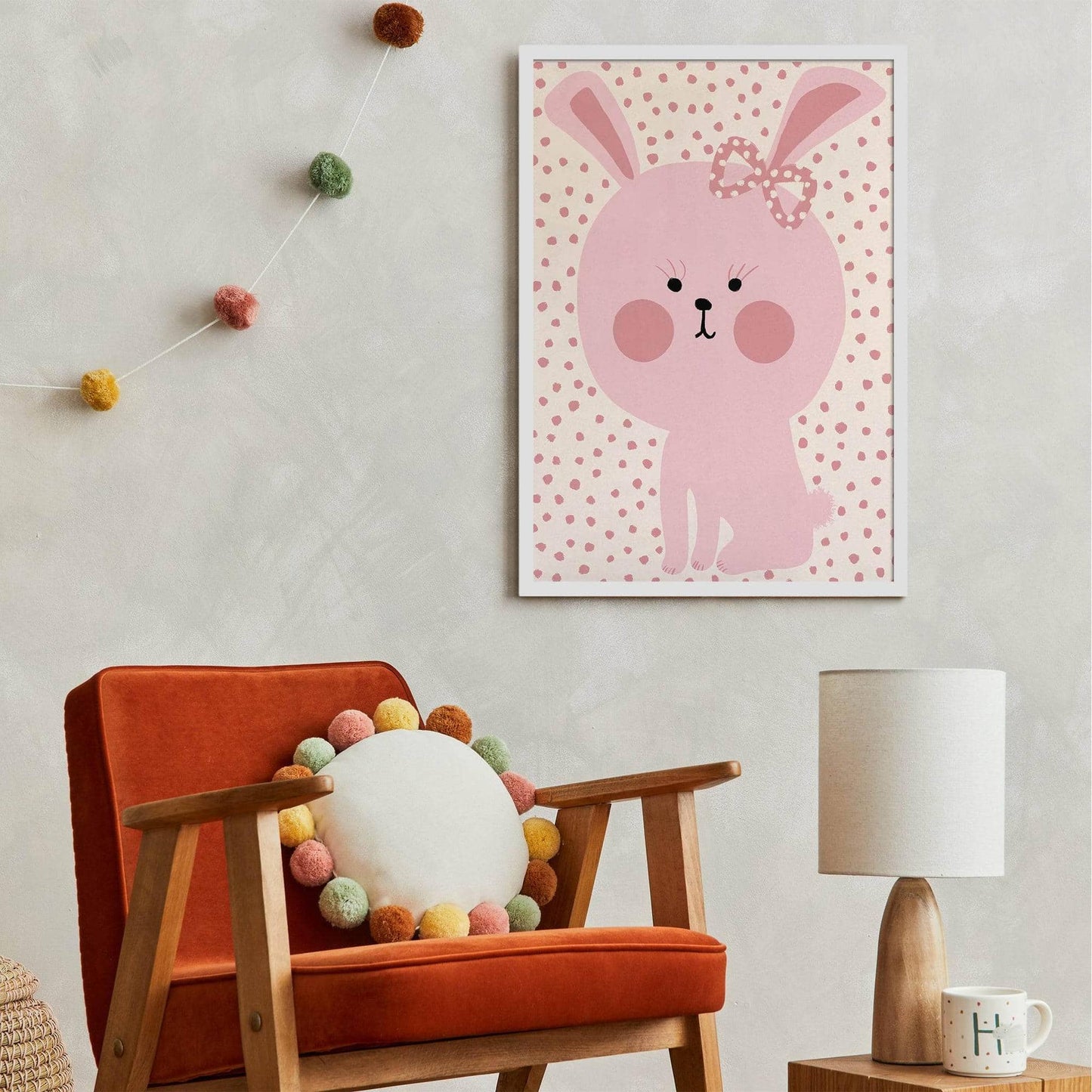 Cute Little Pink Rabbit Print - HypeSheriff