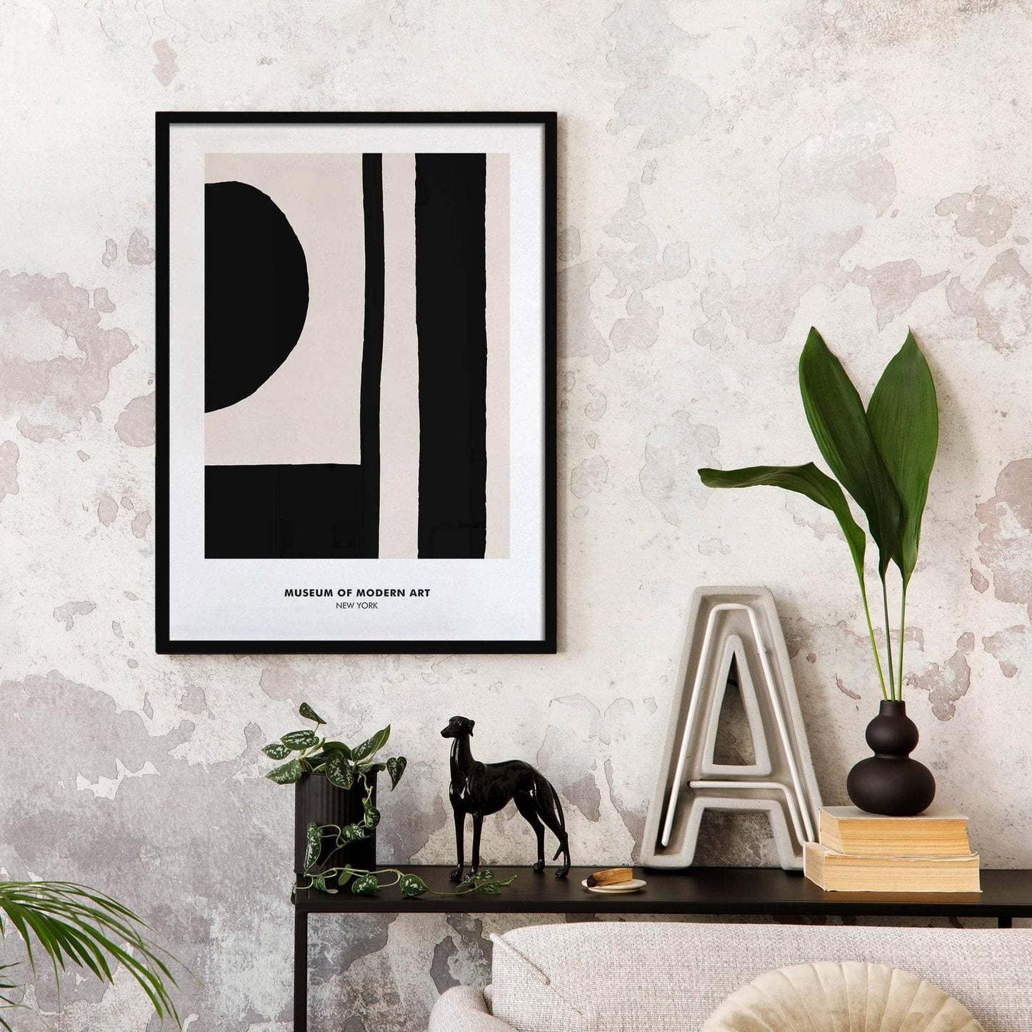 Black Geometric Blocks Poster - HypeSheriff