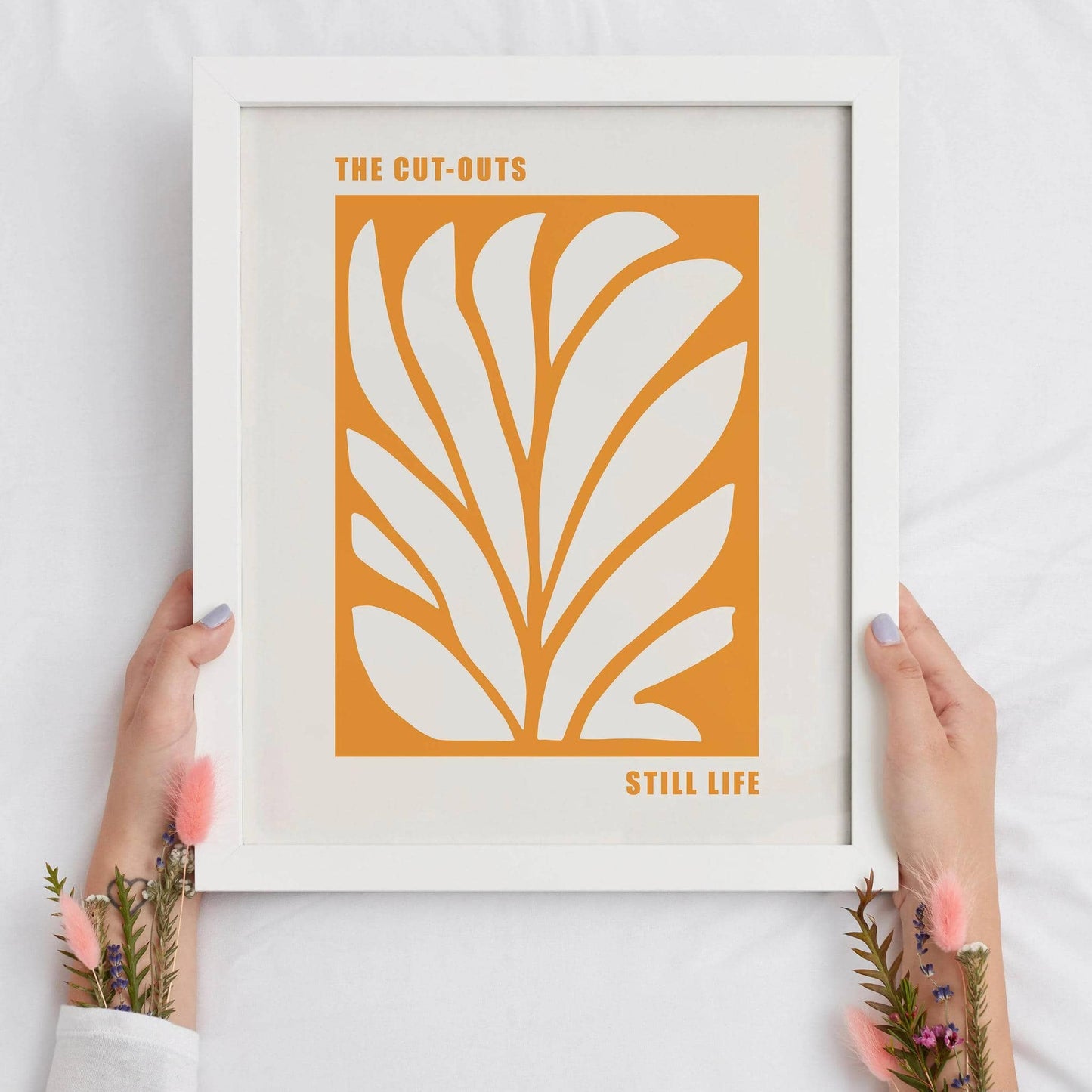 Yellow Cut Outs Leaf Poster - HypeSheriff