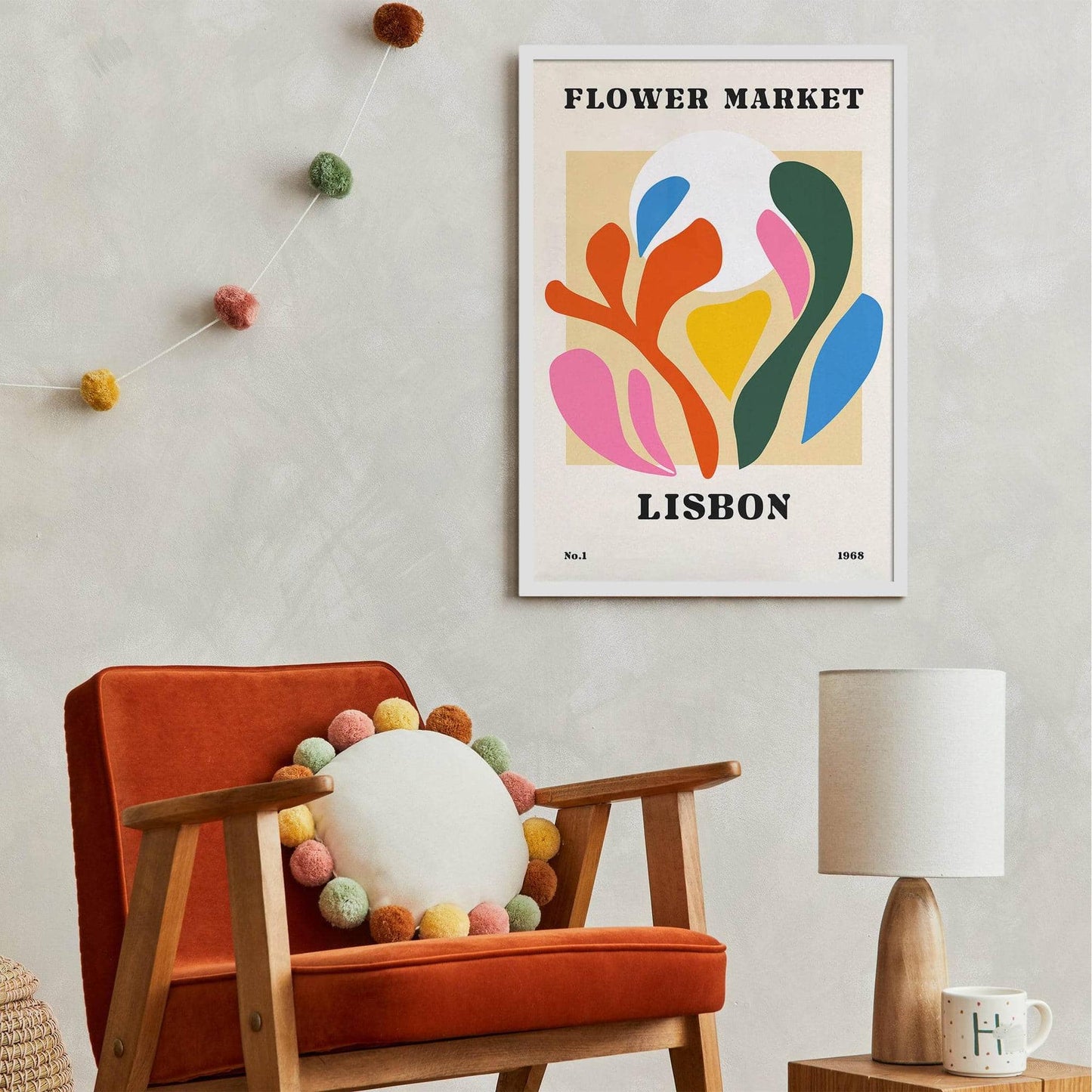 Flower Market Lisbon Poster - HypeSheriff