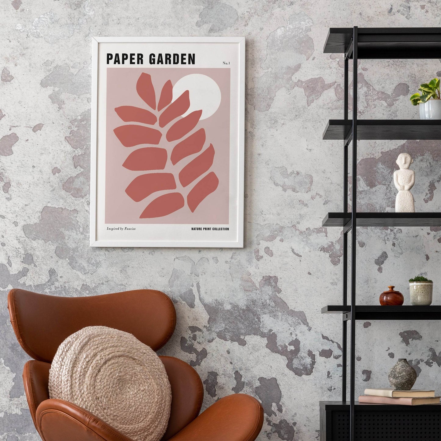 Pink Paper Leaf Art Print - HypeSheriff