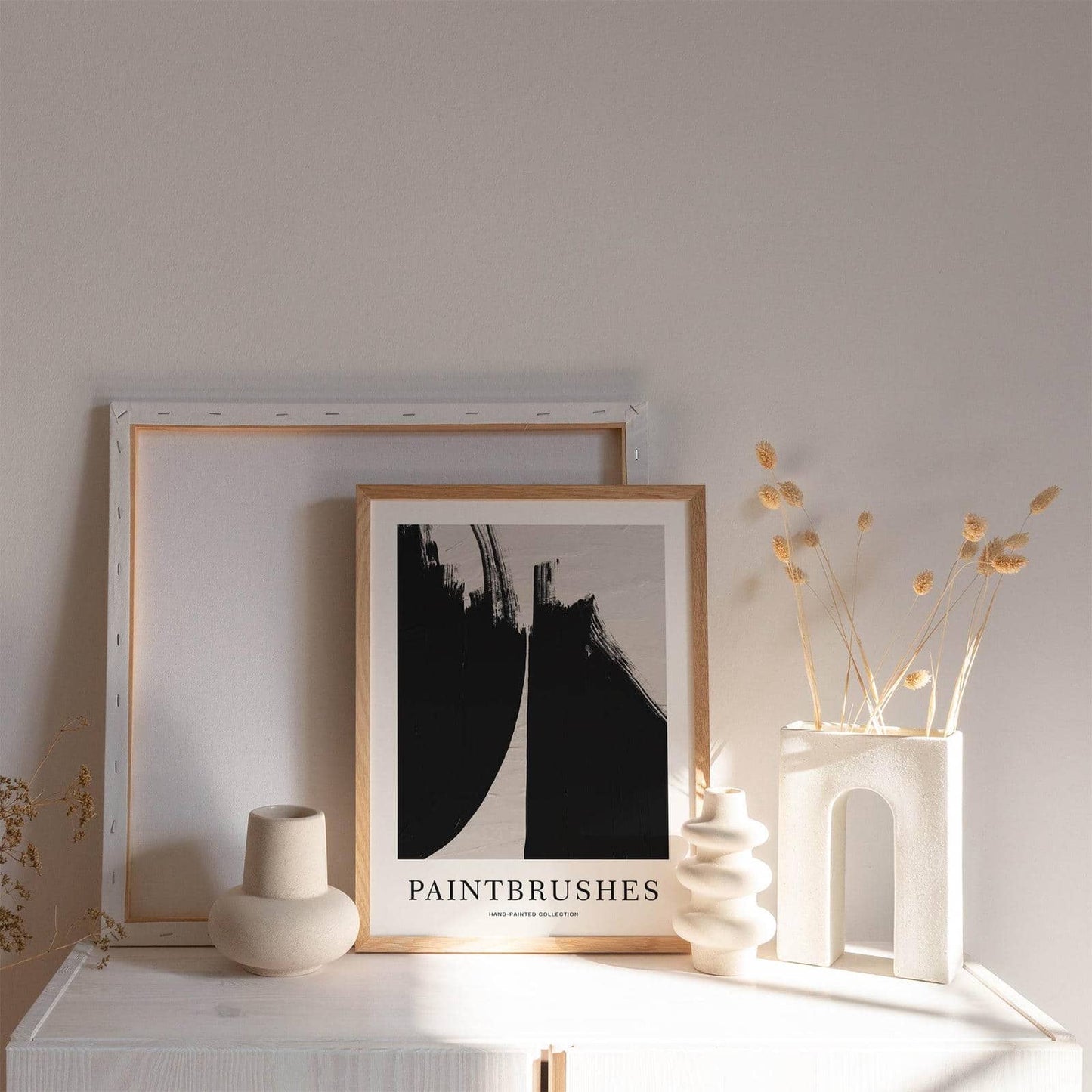 Black Modern Paintbrushes Poster - HypeSheriff