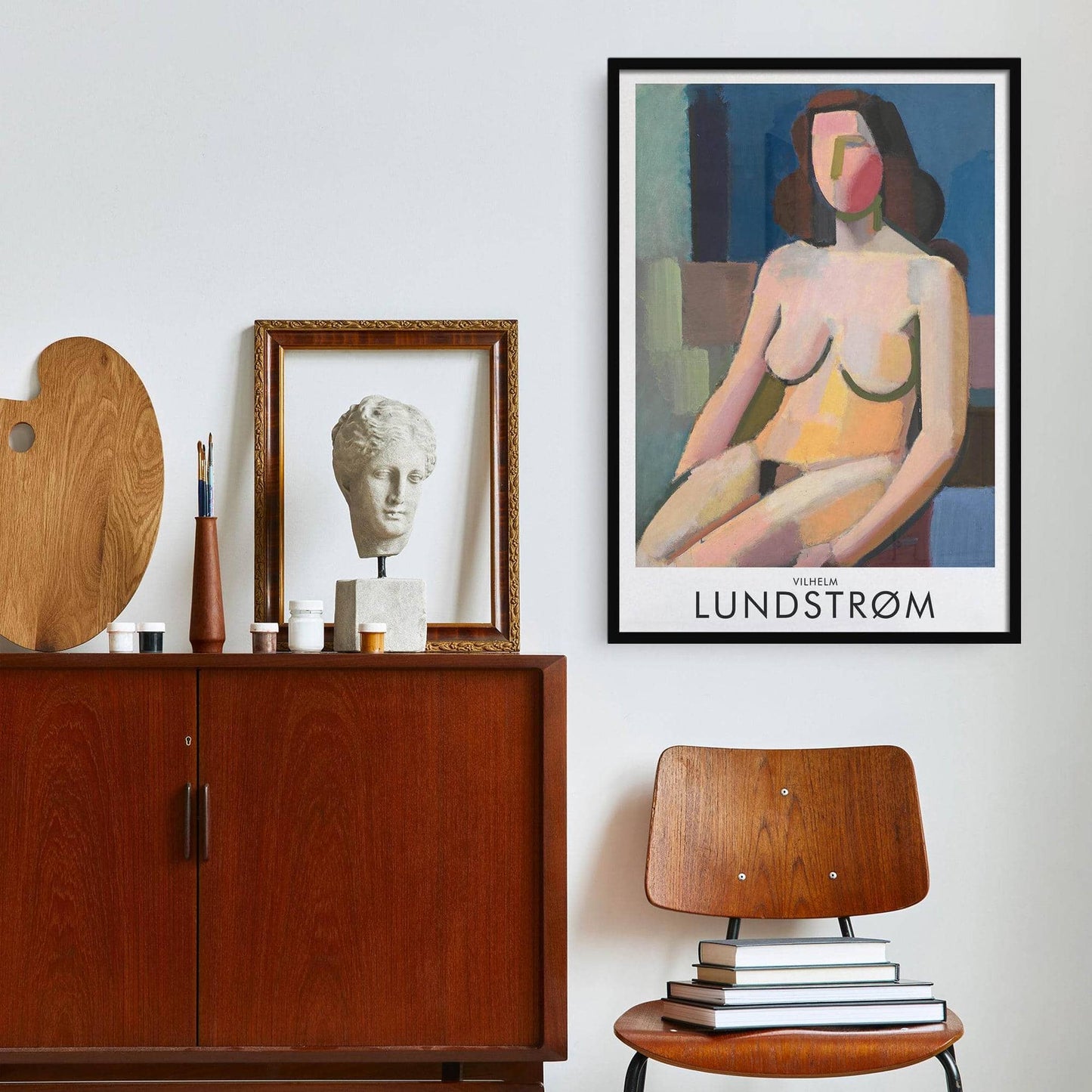 V. Lundstrøm, Siddende kvindelig model Poster - HypeSheriff