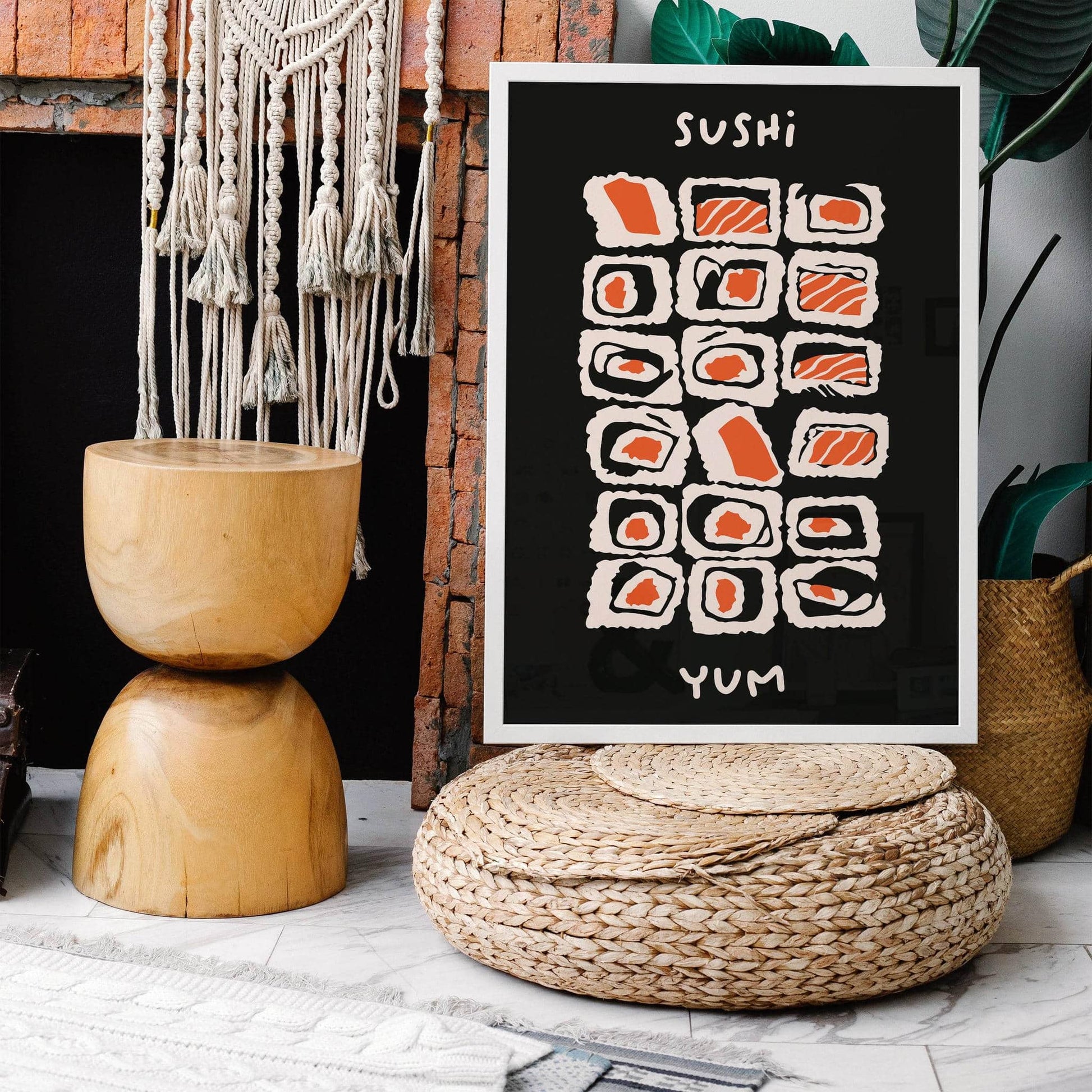 Black Sushi Japanese Food Poster - HypeSheriff