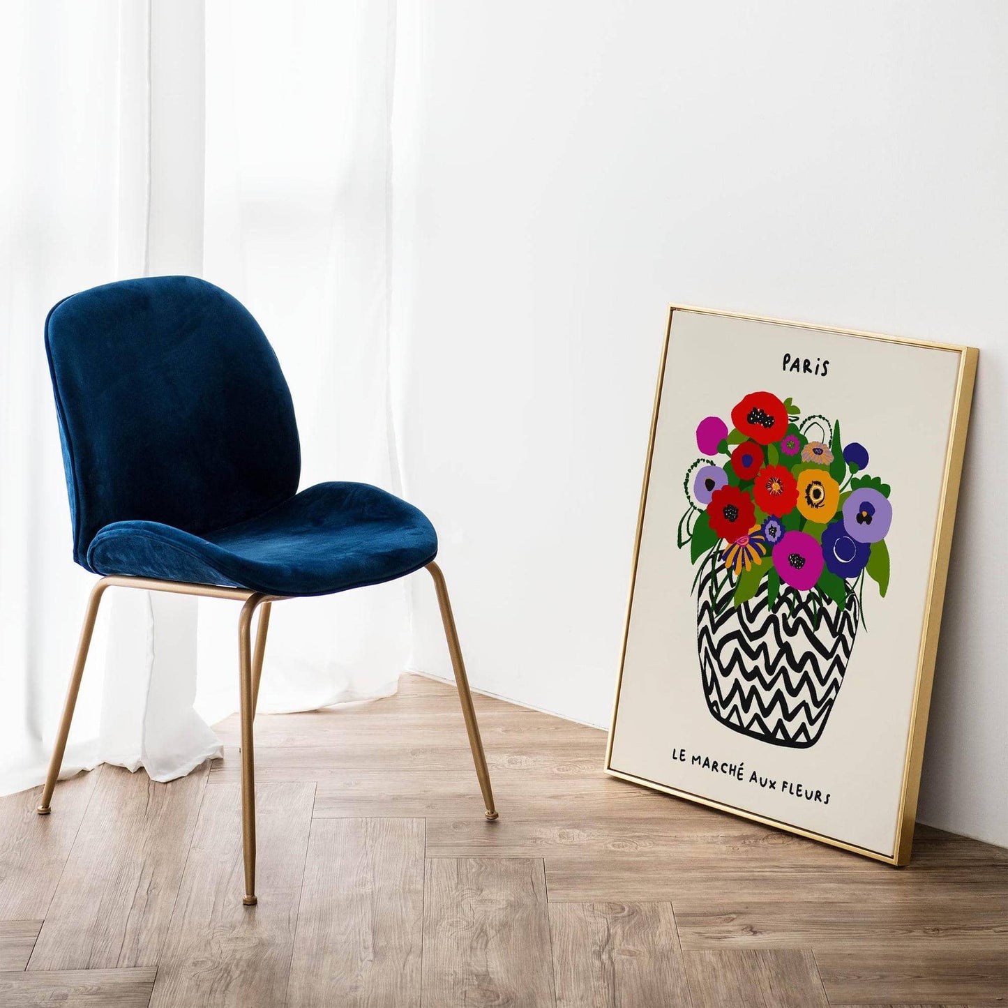 Flower Market Paris Floral Poster - HypeSheriff