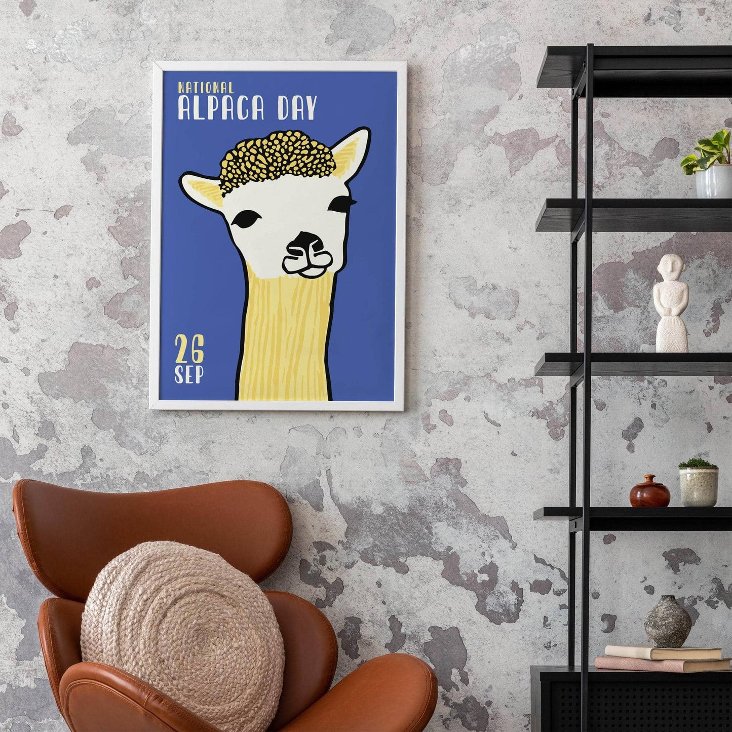 National Alpaca Day Blue Poster - HypeSheriff